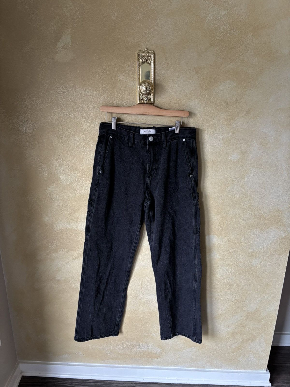 Pacsun Pacsun Dylan Baggy Jeans Carpenter Contrast Stitch Black Size US 30 / EU 46 - 1 Thumbnail