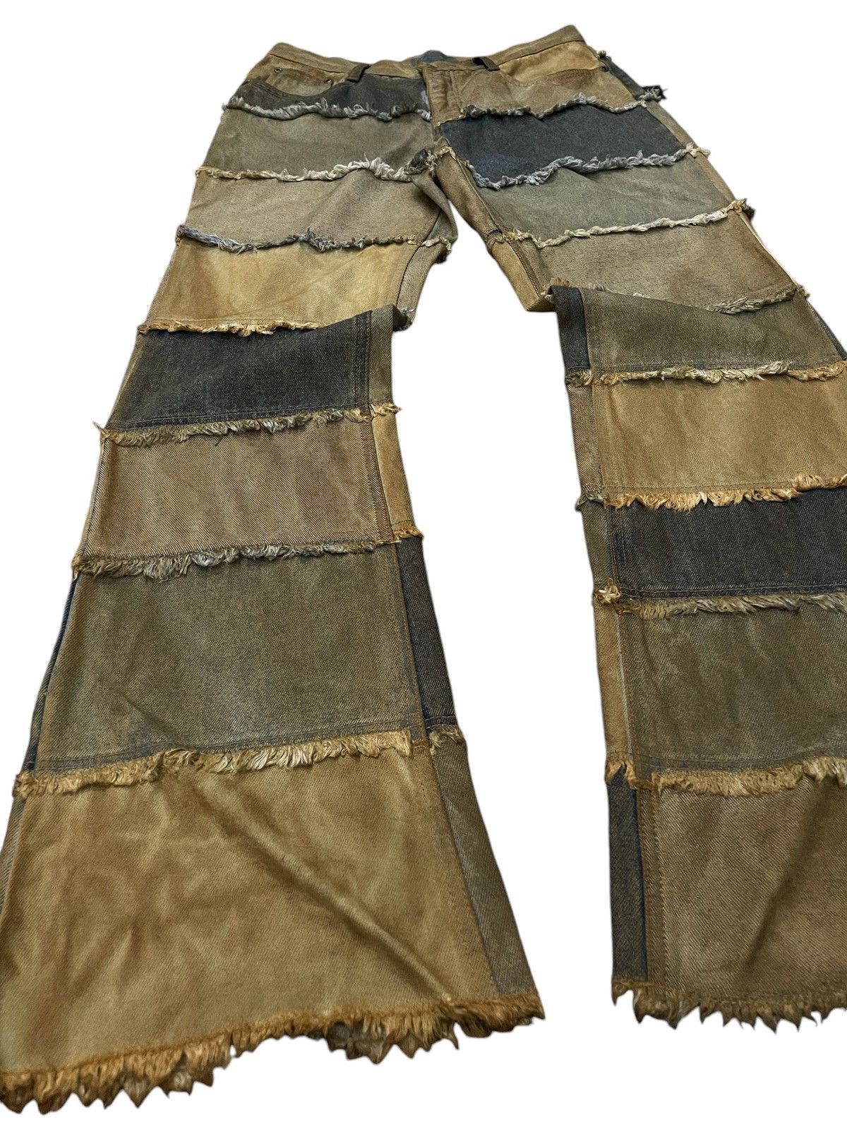 GOSTAR DE FUGA × If Six Was Nine × Shellac Mud Wash Hagi Layered Flared Jeans Japanese Brand Size US 30 / EU 46 - 12 Thumbnail
