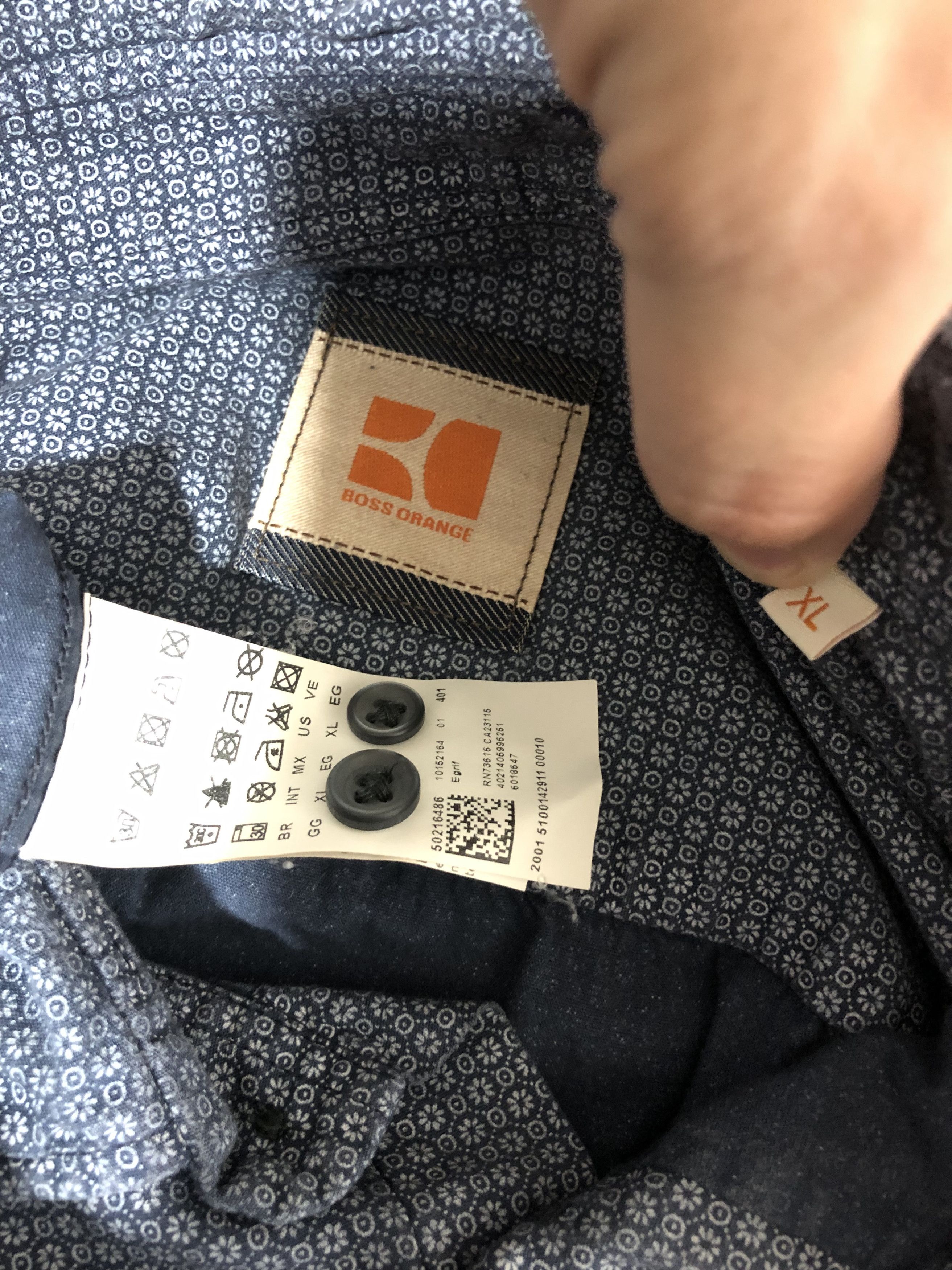 Hugo Boss Hugo Boss Orange Shirt size XL Gray Size US XL / EU 56 / 4 - 8 Thumbnail