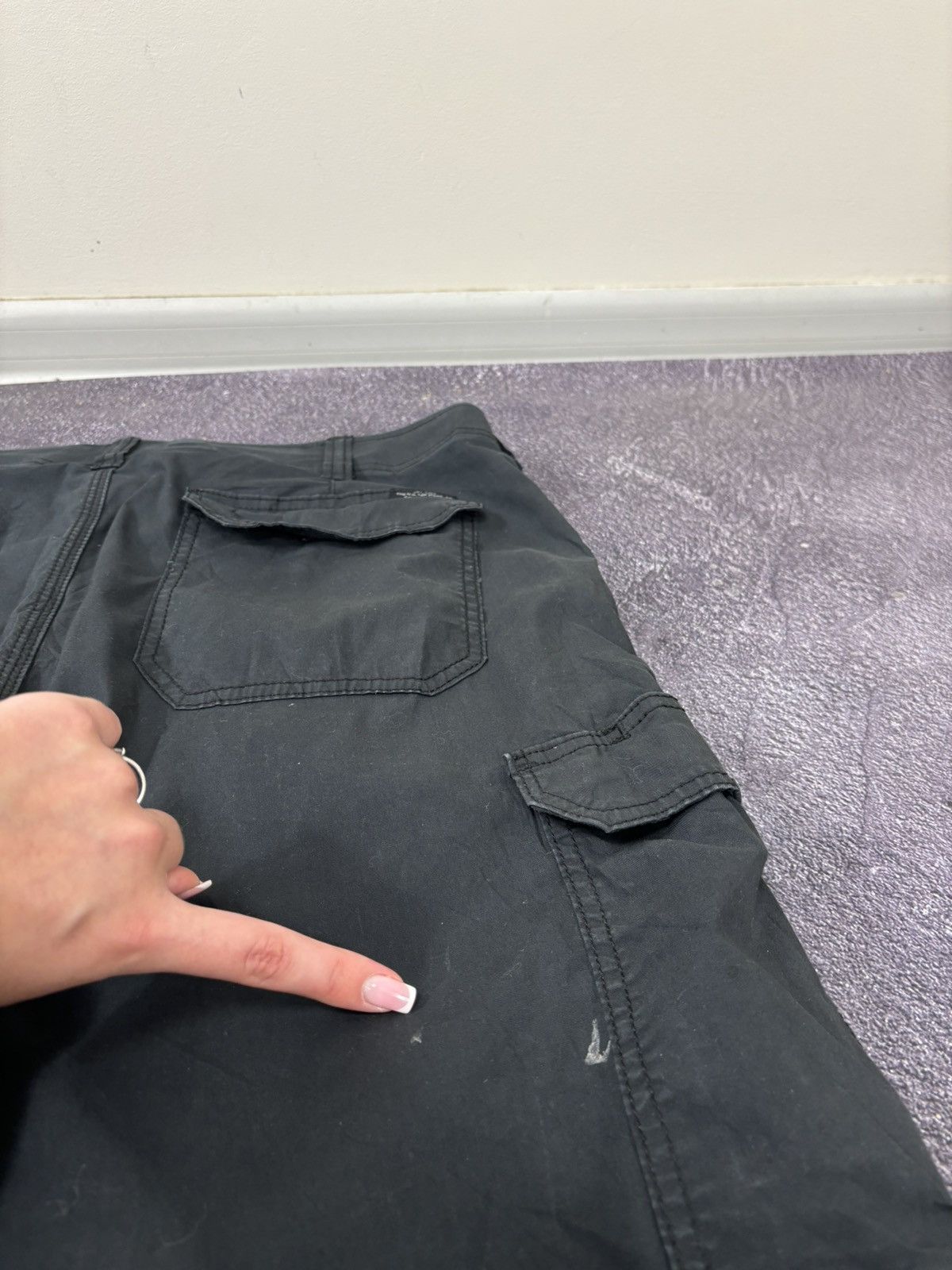 Lee Vintage Lee Extreme Motion Black Performance Cargo Shorts Size US 36 / EU 52 - 12 Thumbnail