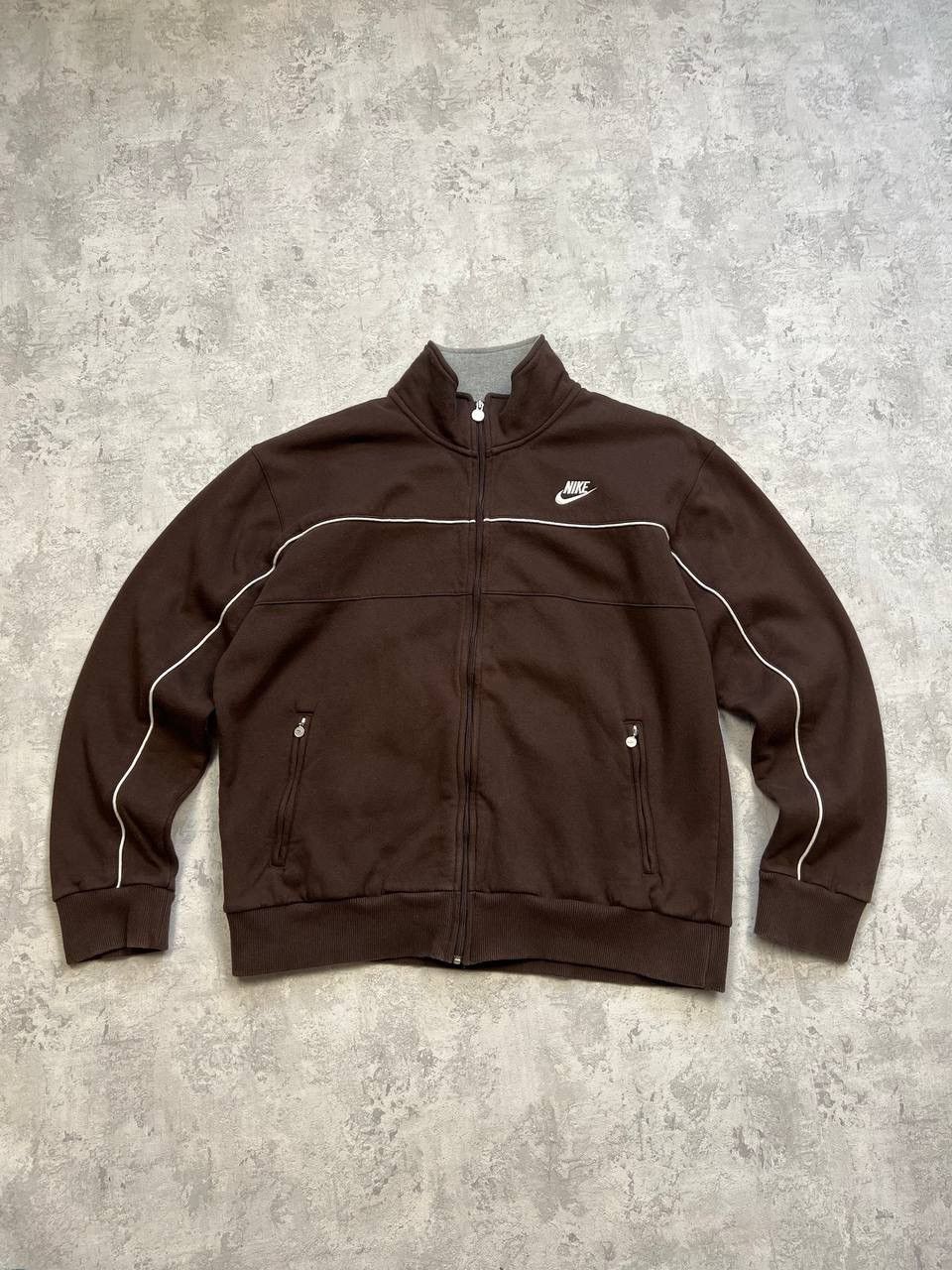 Nike Vintage RARE Nike Brown Zip Sweatshirt Size US XL / EU 56 / 4 - 1 Thumbnail