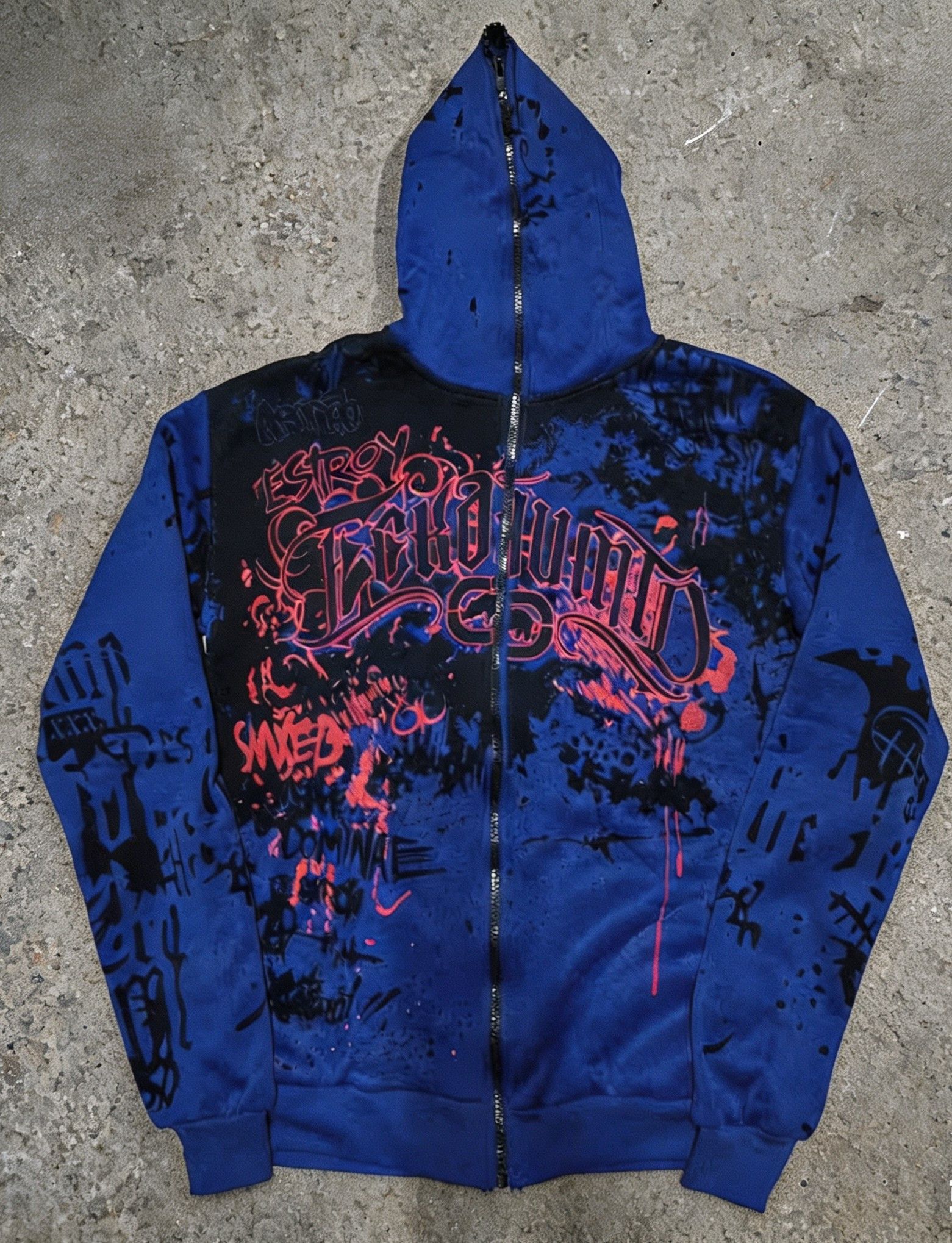 Ecko Unltd. ecko unltd grunge style zipup hoodie Size US M / EU 48-50 / 2 - 1 Thumbnail