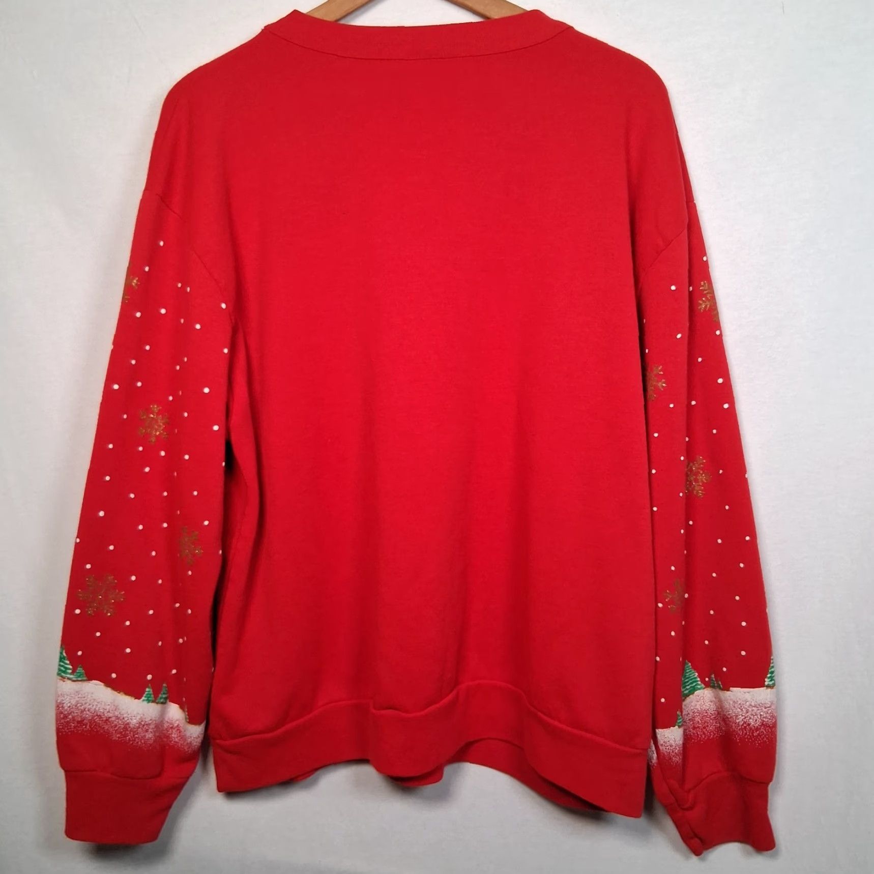 Vintage VINTAGE Holiday Time Christmas Sweatshirt L Women Red Glitter Ice Skate Granny Solid Crew Neck Long Sleeve Pullover Christmas Village 00s Womens Size L / US 10 / IT 46 - 2 Thumbnail