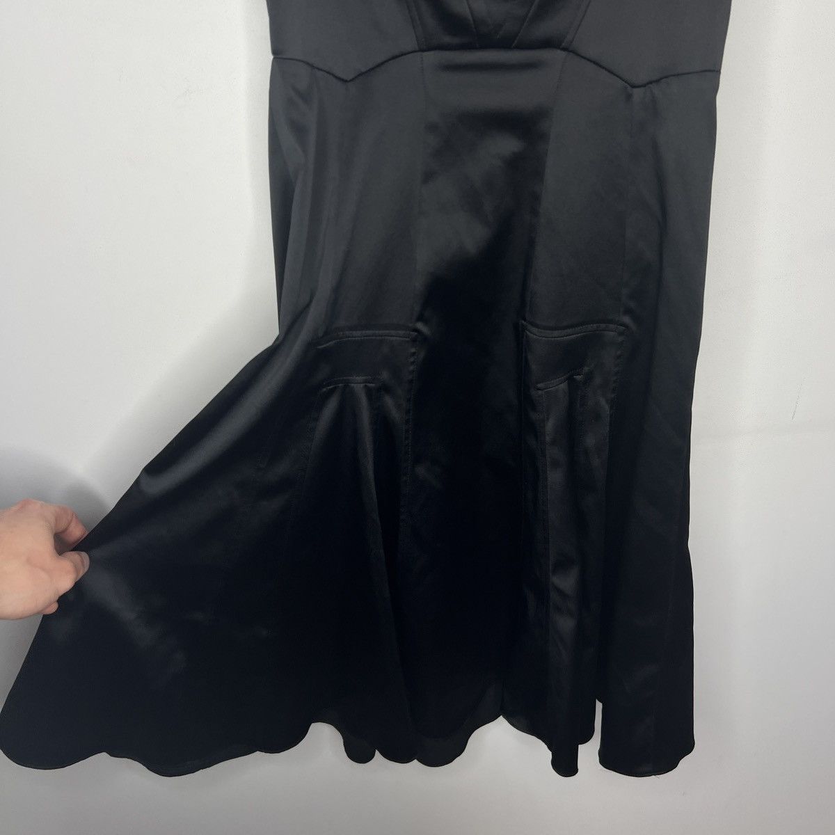 Just Cavalli Just Cavalli Black Satin Mini Dress (S) Coquette Y2k Size S / US 4 / IT 40 - 6 Thumbnail