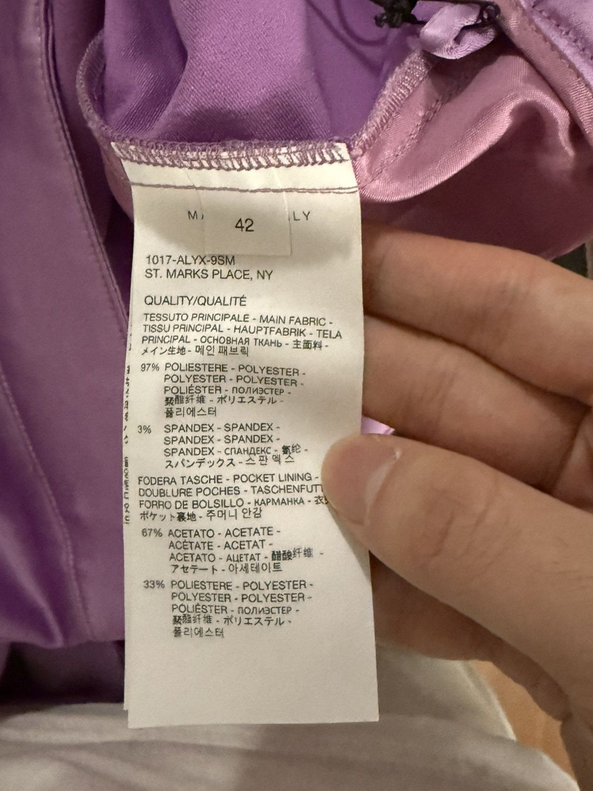 1017 ALYX 9SM × Alyx Alyx Purple Women Pants size 42 Size 42" / US 20 - 3 Thumbnail