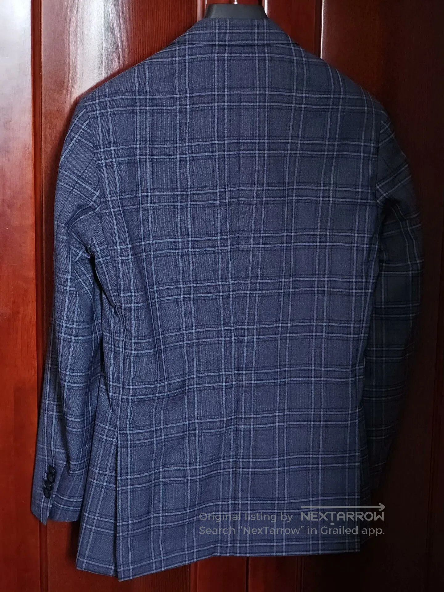 Japanese Brand Custom Blue Plaid Wool Suit Jacket. Size US S / EU 44-46 / 1 - 8 Thumbnail