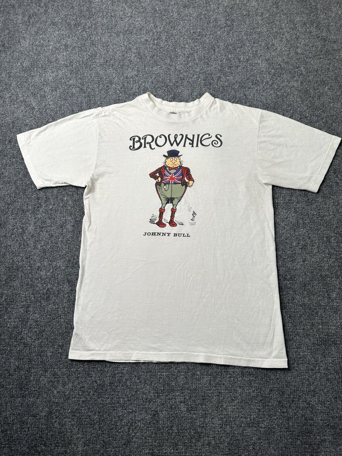 Other Mens T Shirt Brownies Johnny Bull 90s Graphic White, Size L Size US L / EU 52-54 / 3 - 1 Thumbnail