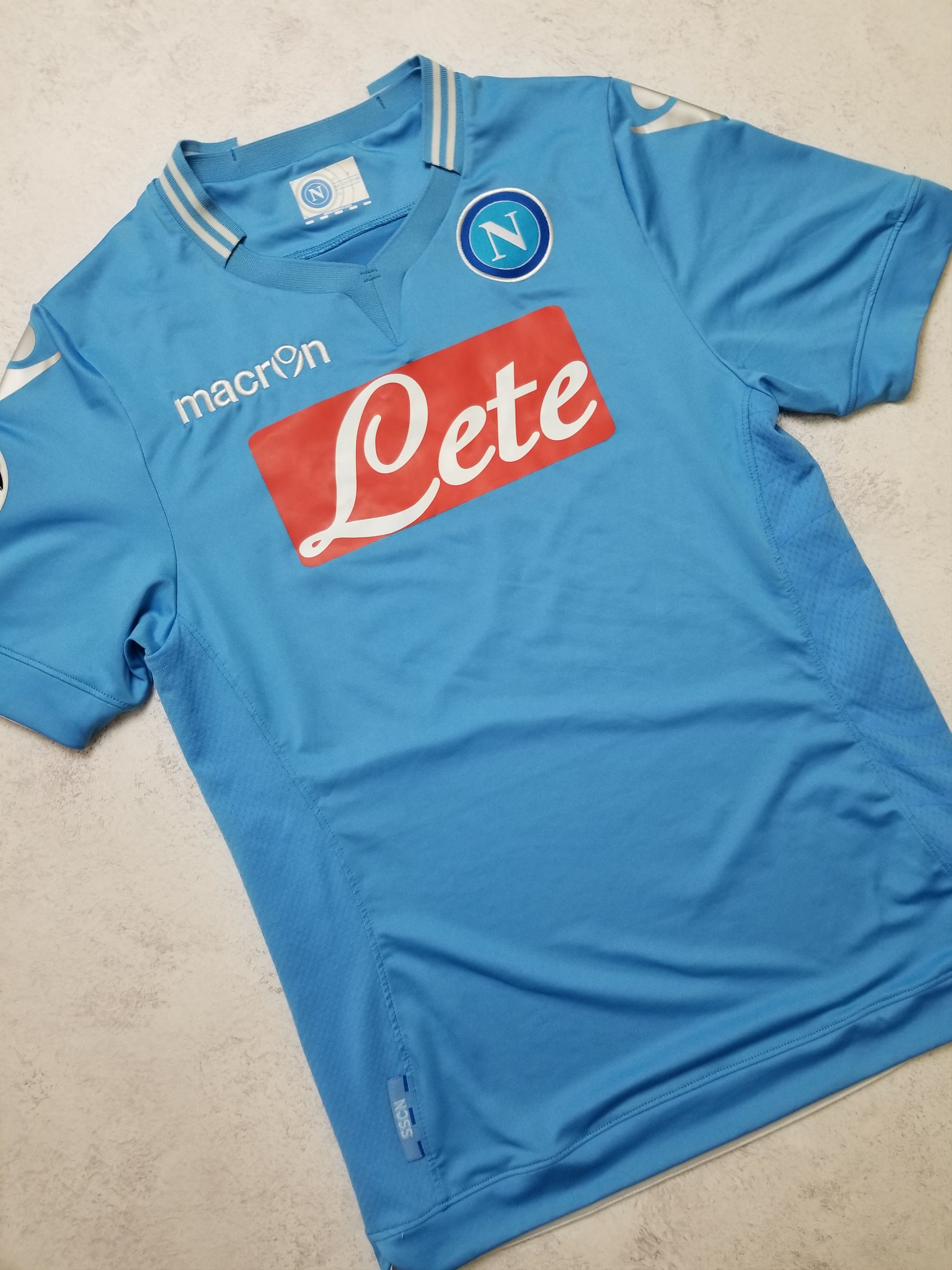 Macron Macron 2013-14 SSC Napoli Football Shirt Jersey Size US S / EU 44-46 / 1 - 5 Thumbnail