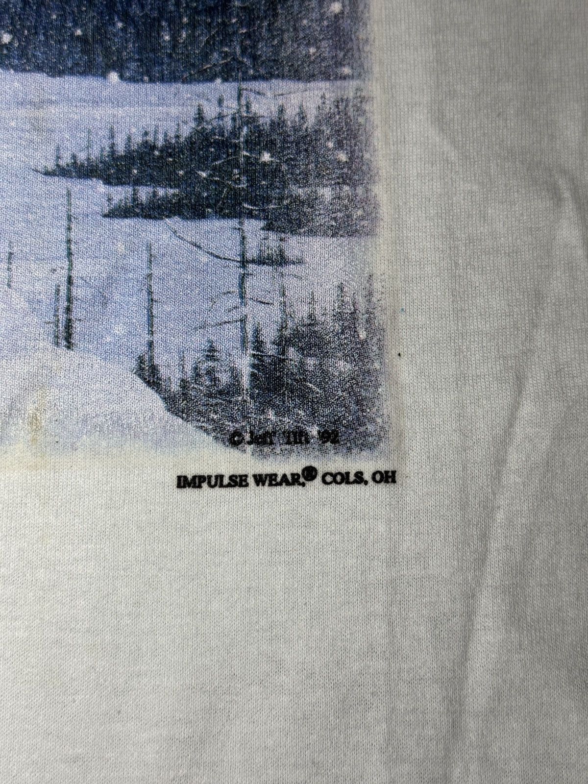 Other Vintage 90s Lone Wolf Winter Snow Tall Animal Print T Shirt Size US M / EU 48-50 / 2 - 3 Thumbnail