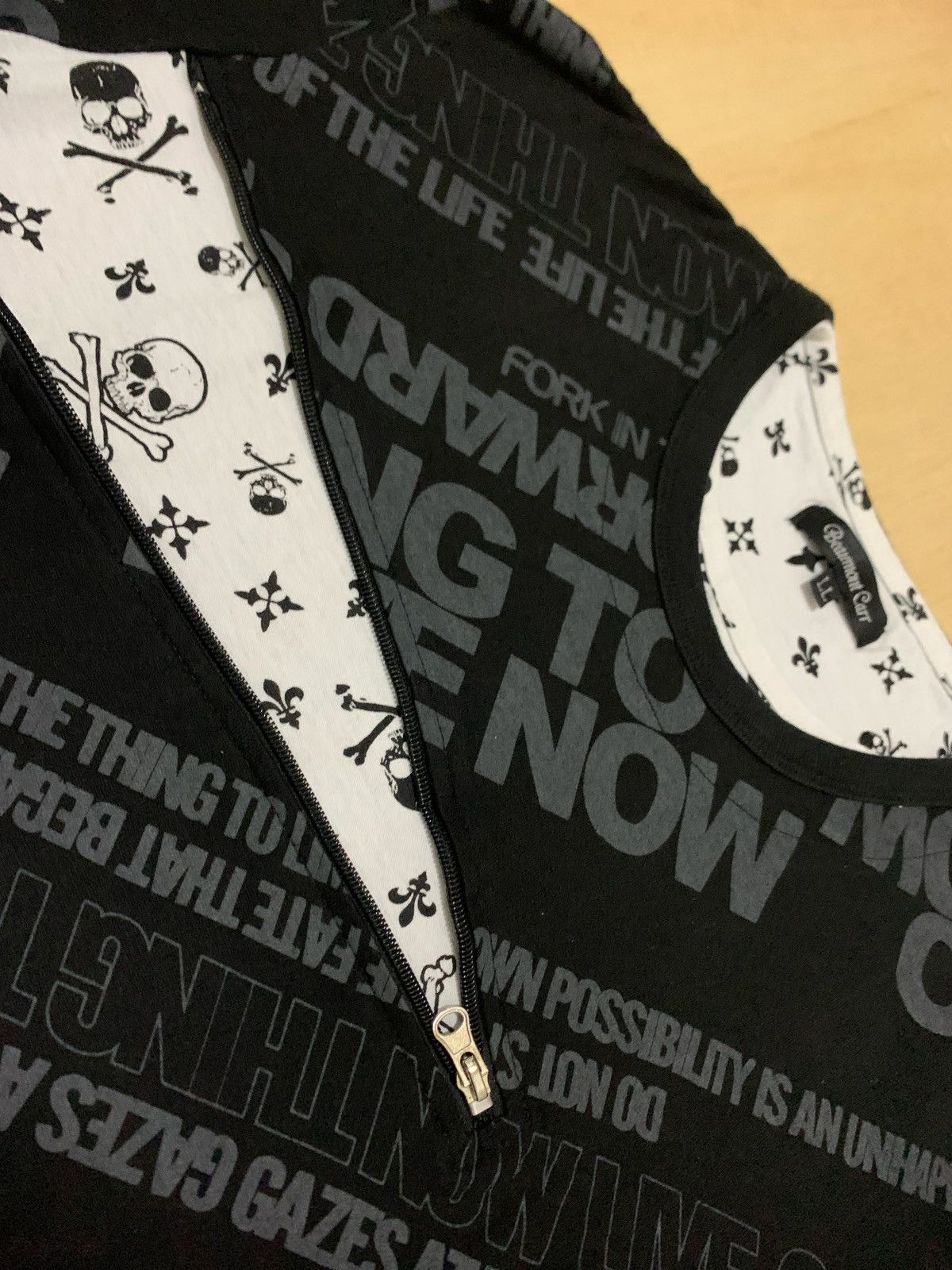 If Six Was Nine × Japanese Brand × Le Grande Bleu (L.G.B.) Y2k Poem Beaumont Carr Skull Zipper Ifsixwasnine Punk style Size US L / EU 52-54 / 3 - 5 Thumbnail