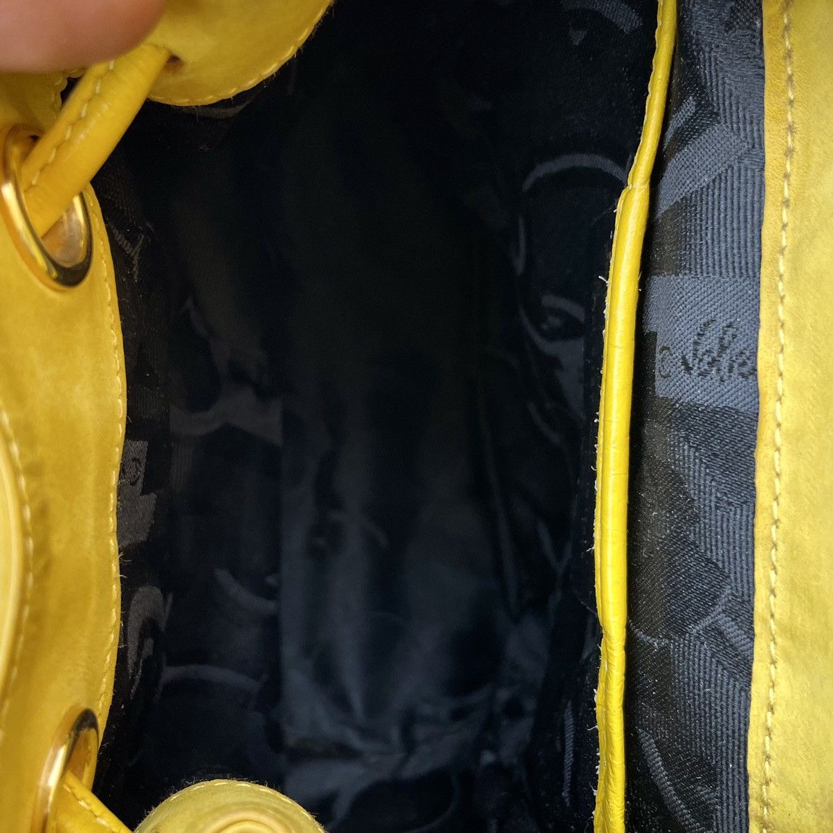 Salvatore Ferragamo Salvatore Ferragamo Yellow Suede Gancini Backpack Size ONE SIZE - 12 Thumbnail