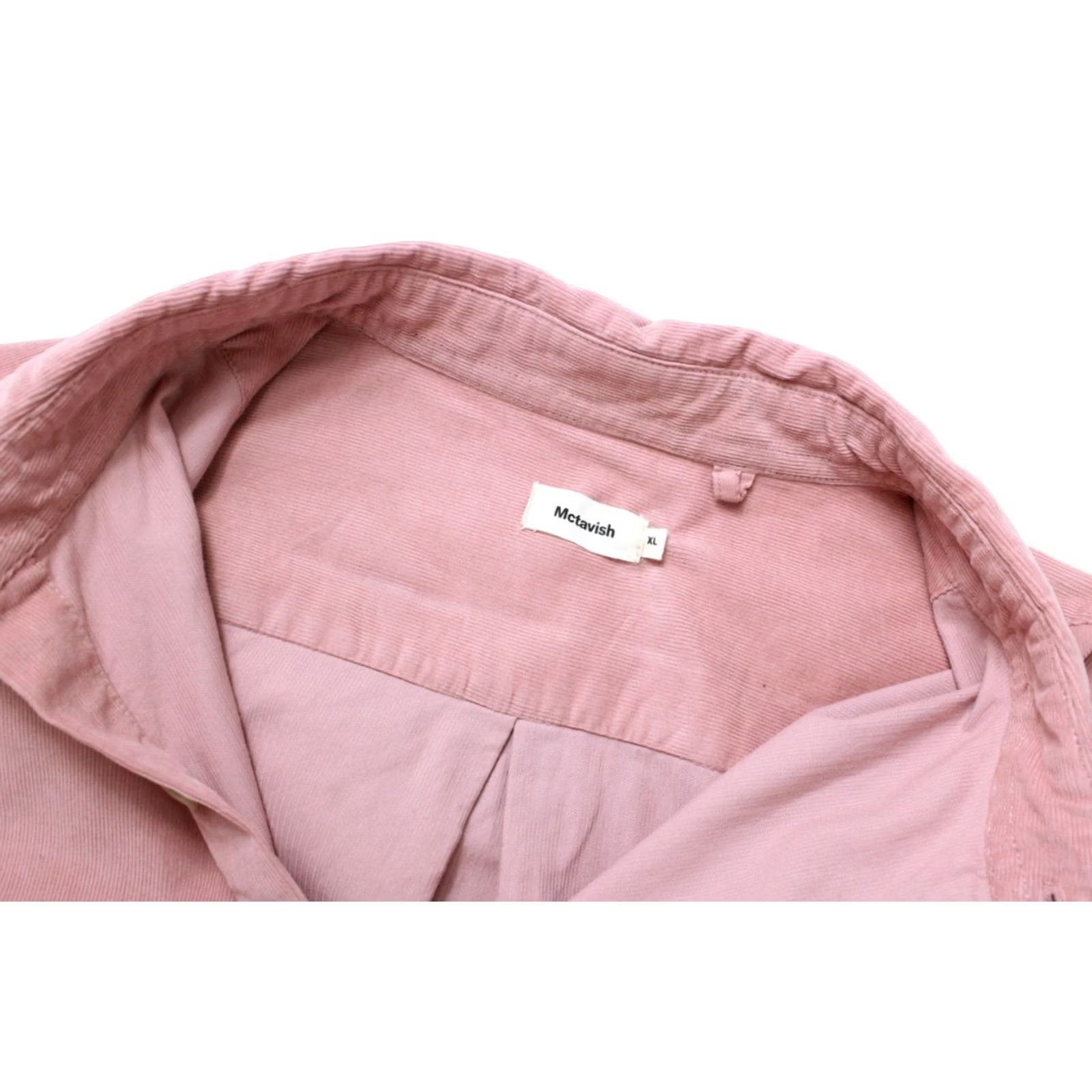 Vintage MCTAVISH Shirt Men's XL Corduroy Spread Collar Button Up Pink Size US XL / EU 56 / 4 - 4 Thumbnail