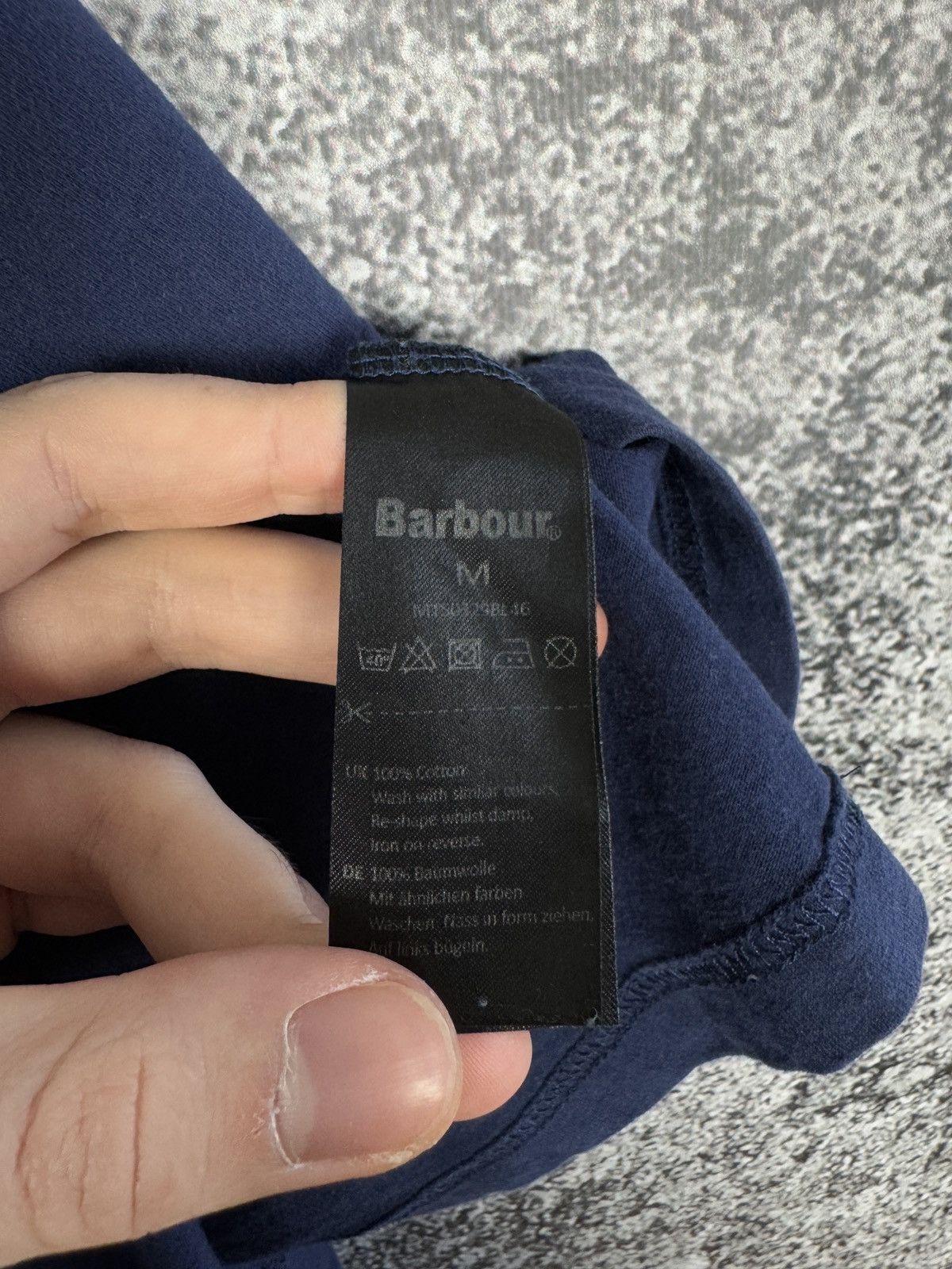 Barbour Men’s Barbour T-Shirt Big Logo N-TH Sea Tailored Fit Size M Size US M / EU 48-50 / 2 - 8 Thumbnail