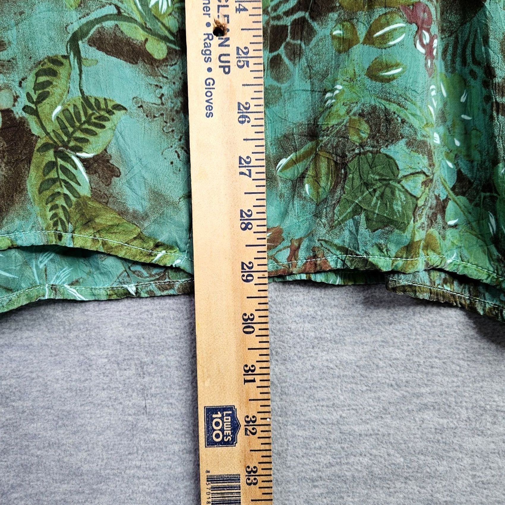 Vintage Tianello Women’s Green Tie-dyed Button Up Shirt Floral Tropical Print Size S Size S / US 4 / IT 40 - 6 Thumbnail