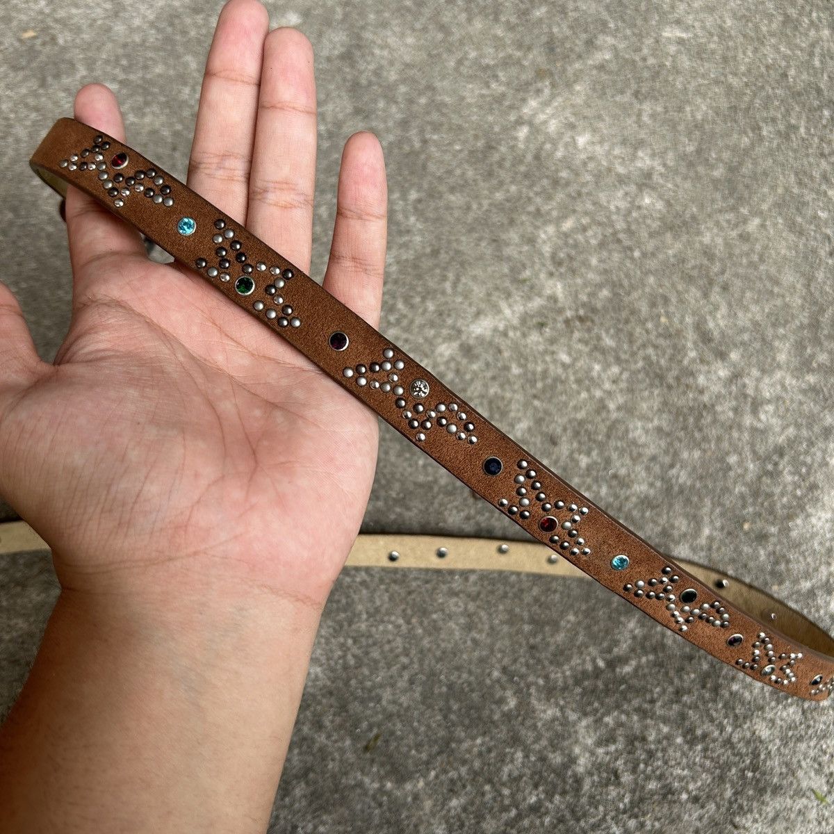 Vintage Vintage studded leather belt ✨ (K-a-p-i-t-a-l Style) Size ONE SIZE - 8 Thumbnail