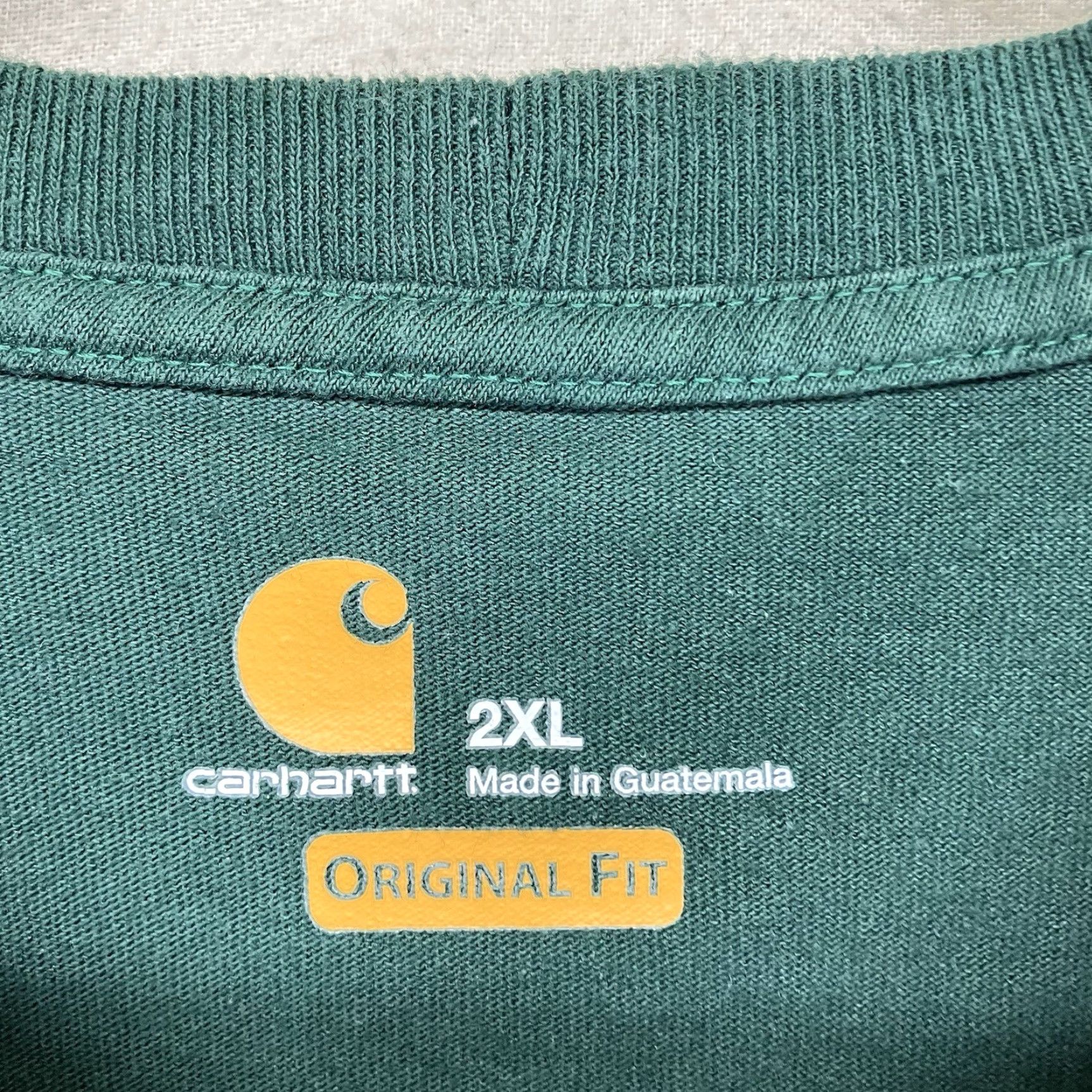 Carhartt Carhartt Men’s T-Shirt 2XL Crew Neck Forest Green Workwear Pockets Classic Outdoor Size US XXL / EU 58 / 5 - 3 Thumbnail