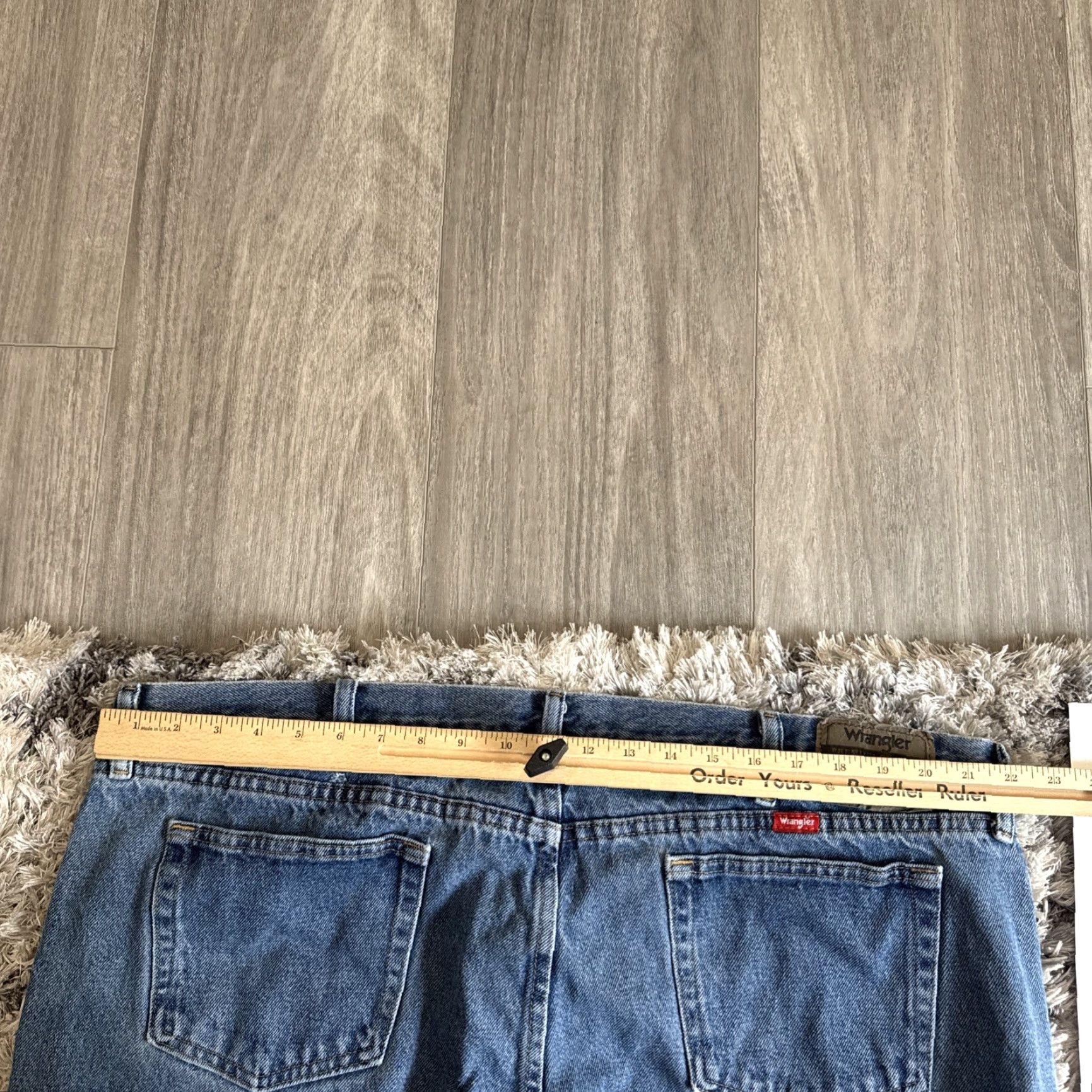Wrangler VINTAGE Wrangler Jeans Blue Denim Straight Workwear Mens 46x30 00s Style Size US 30 / EU 46 - 6 Thumbnail