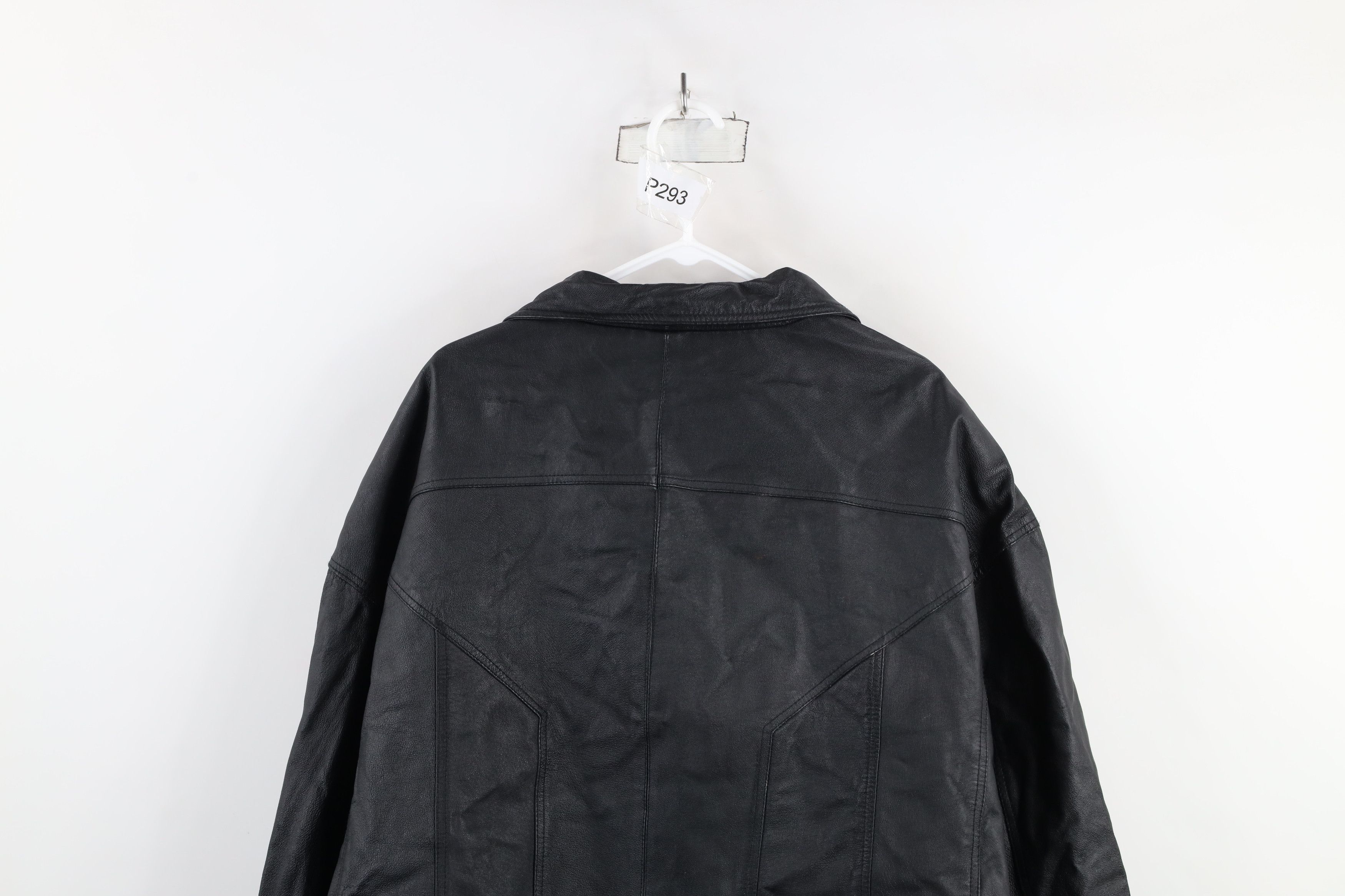 Vintage Vintage 90s Streetwear Full Zip Leather Chore Barn Jacket Size US XXL / EU 58 / 5 - 15 Thumbnail