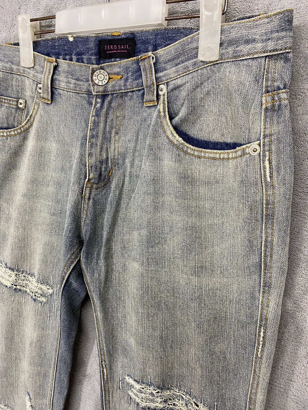 Japanese Brand 💥JAPANESE BRAND ZERO SAIL DISTRESSED DENIM Size US 32 / EU 48 - 3 Thumbnail