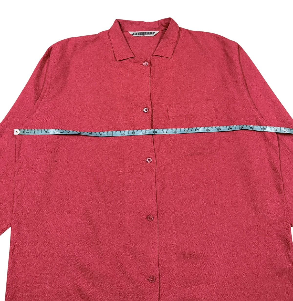 Yohji Yamamoto Vtg🔥80’s Workshop Yohji Yamamoto Cotton Linen Red Button Ups Size US XL / EU 56 / 4 - 15 Thumbnail