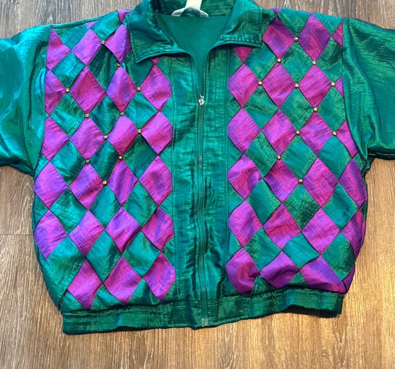 Vintage Vintage Green/Purple Zip Up Size US L / EU 52-54 / 3 - 2 Thumbnail