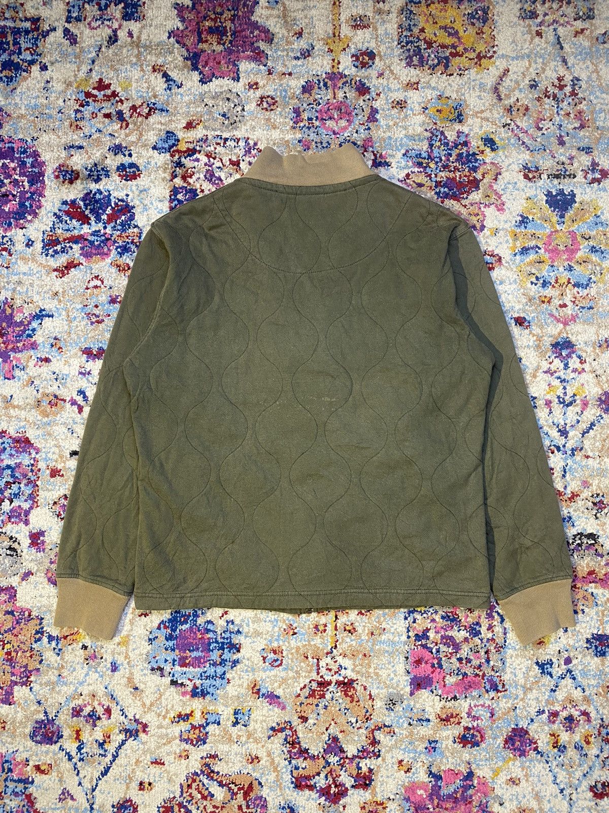Columbia Columbia Classic Men's Olive Green Quilted Cotton Jacket Size US M / EU 48-50 / 2 - 2 Thumbnail