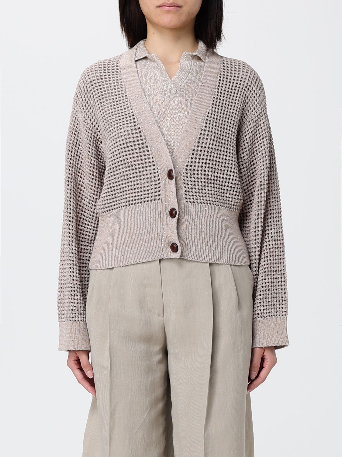 Brunello Cucinelli Brunello Cucinelli Sweater Woman Sand Size XS / US 0-2 / IT 36-38 - 1 Thumbnail