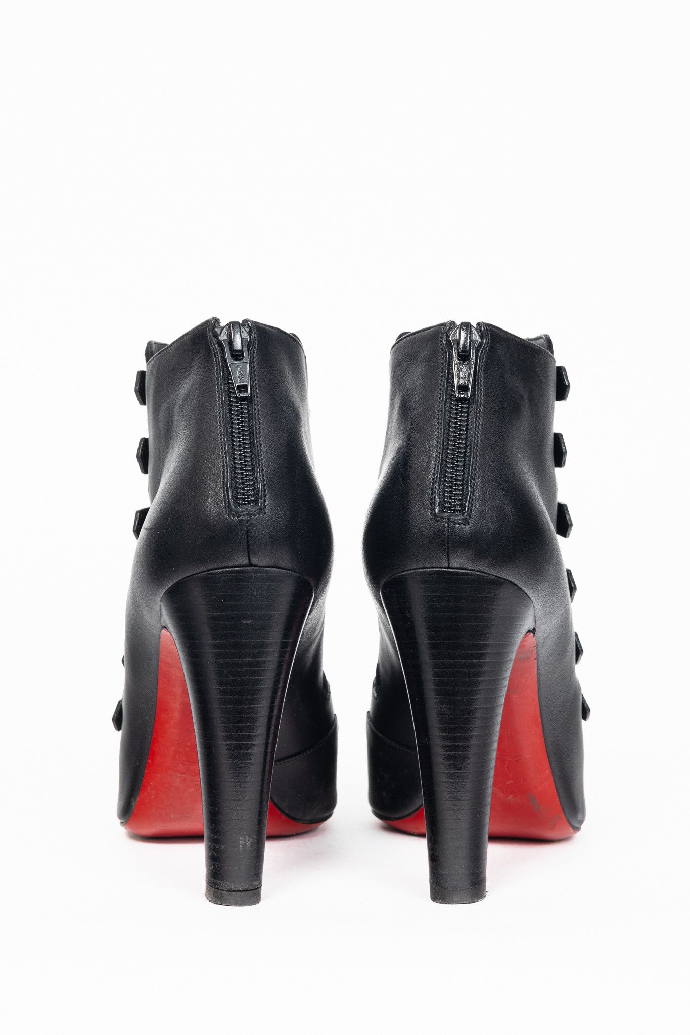 Christian Louboutin Christian Louboutin Attrroupee Leather/Suede Buckled Booties Size US 10.5 / IT 40.5 - 3 Thumbnail