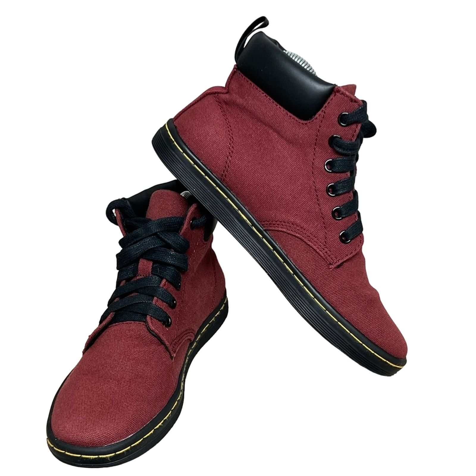 Dr. Martens Dr Doc Martens Boots Maelly Air Wair Canvas BURGUNDY Fabric Size US 6 / IT 36 - 2 Thumbnail