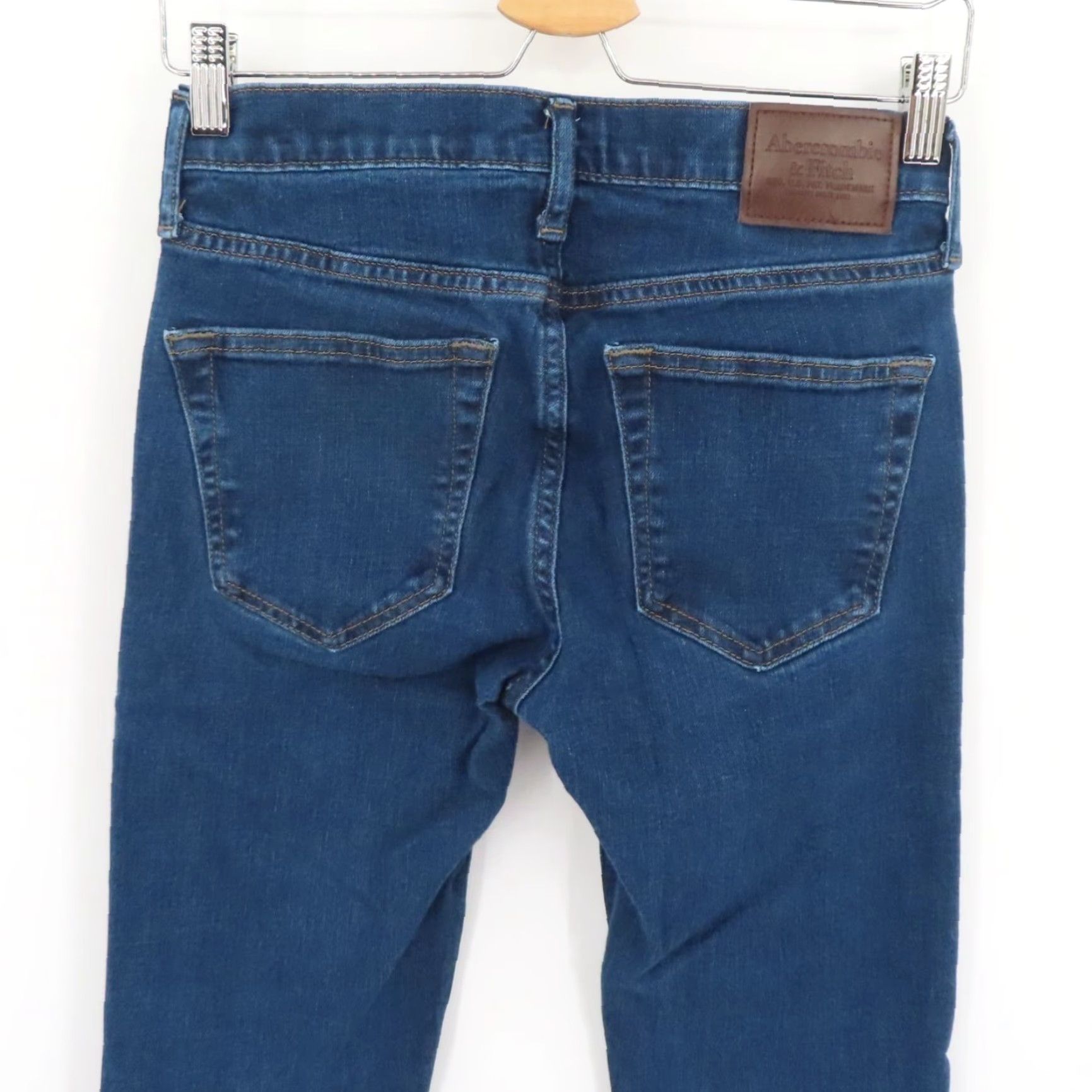 Abercrombie & Fitch Abercrombie & Fitch Langdon Skinny Jeans Mens 26W 30L Denim Blue Stretch 5-Pocket Regular Inseam 30" Size US 26 / EU 42 - 5 Thumbnail
