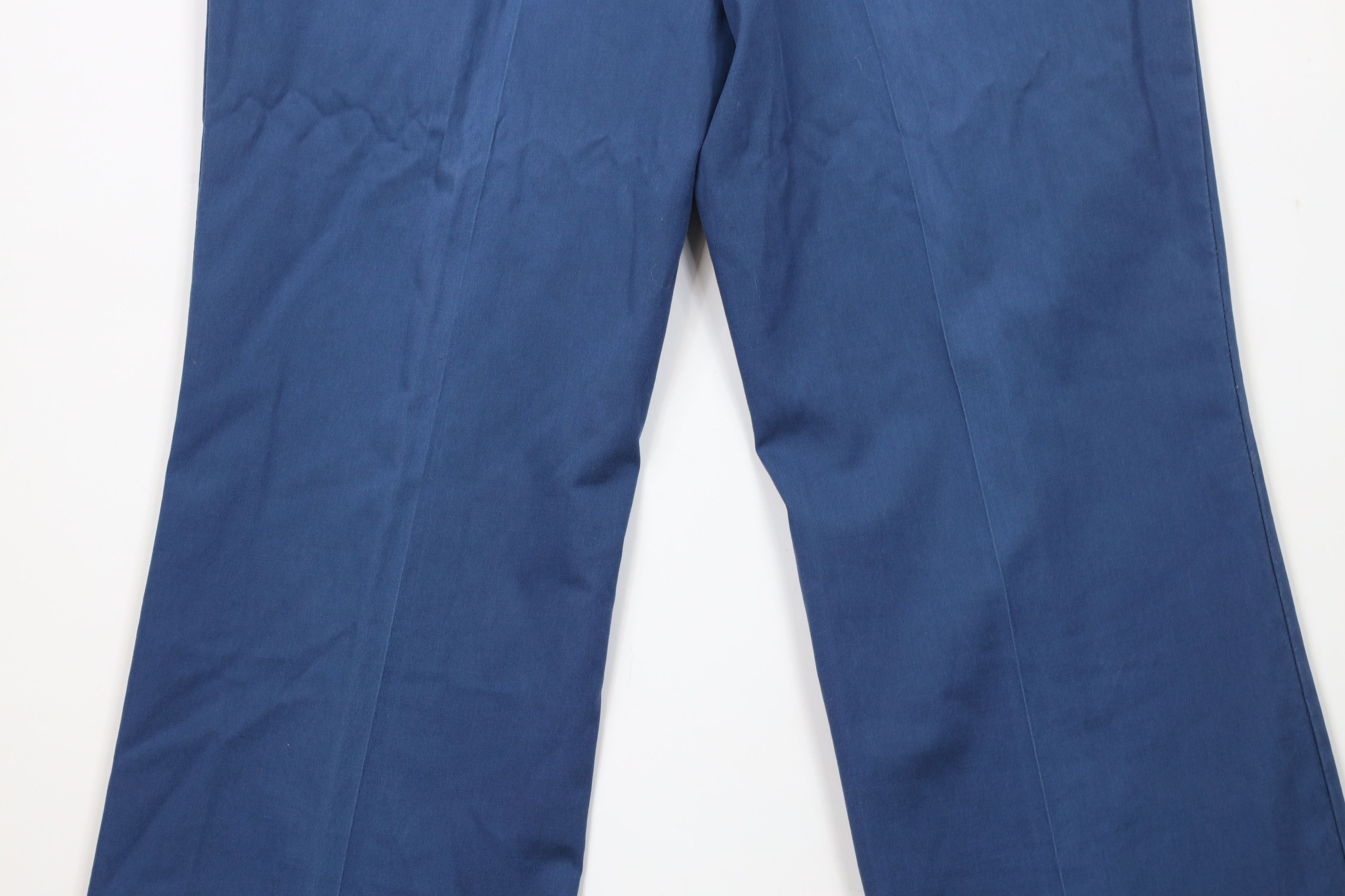 Vintage Vintage 70s Streetwear Flared Wide Leg Chino Pants Blue USA Size US 32 / EU 48 - 13 Thumbnail