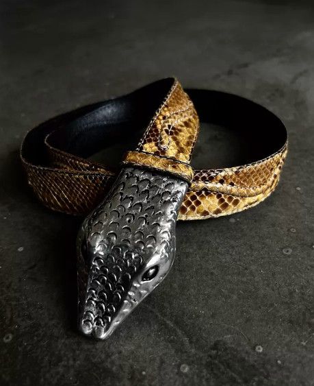 Other Kohshin Satoh 80s Handcrafted Snakeskin Belt Size ONE SIZE - 3 Thumbnail