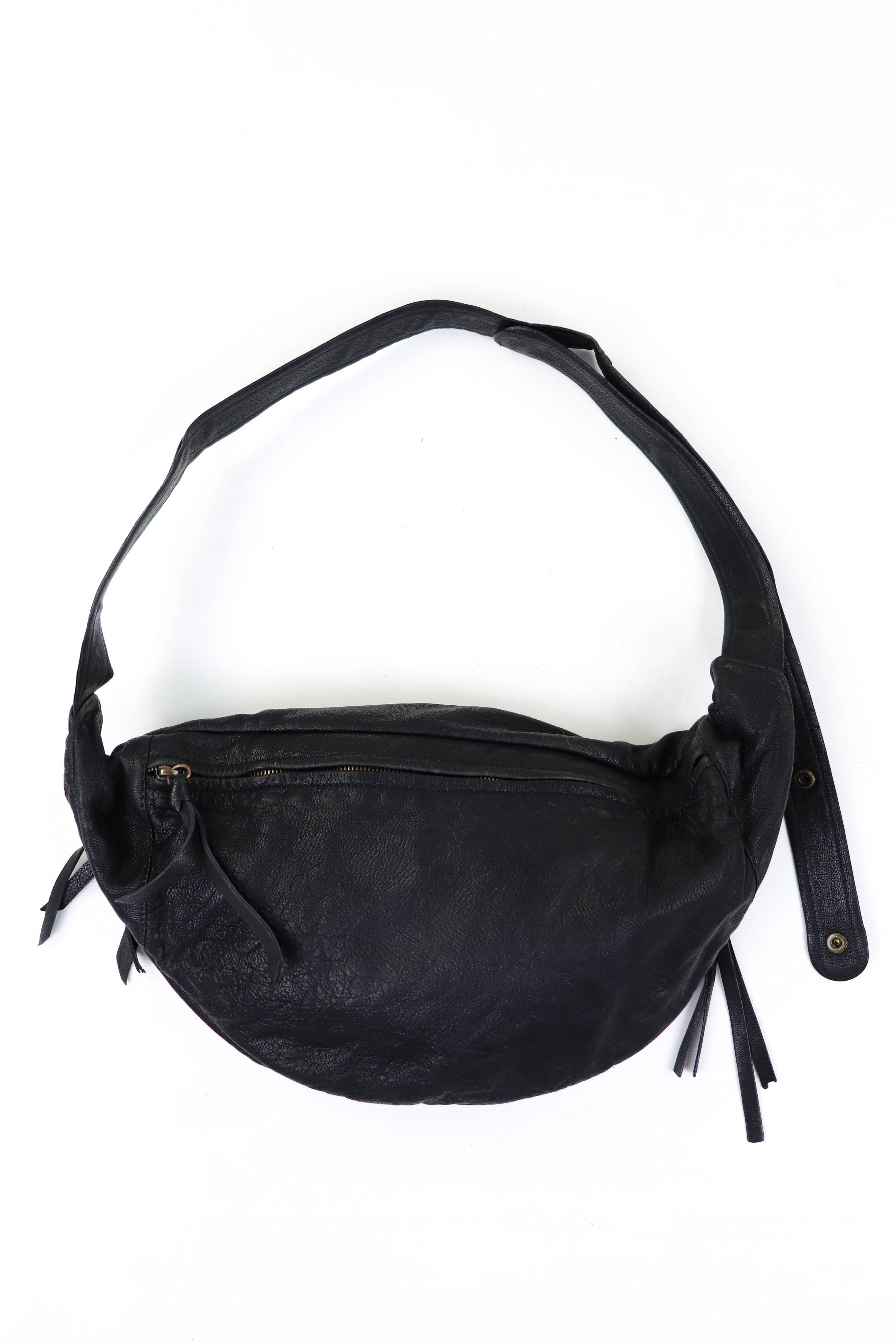 Genuine Leather YVONNE KONE (Womens?) Black Leather Oversized Albi Bum Bag Size ONE SIZE - 2 Thumbnail
