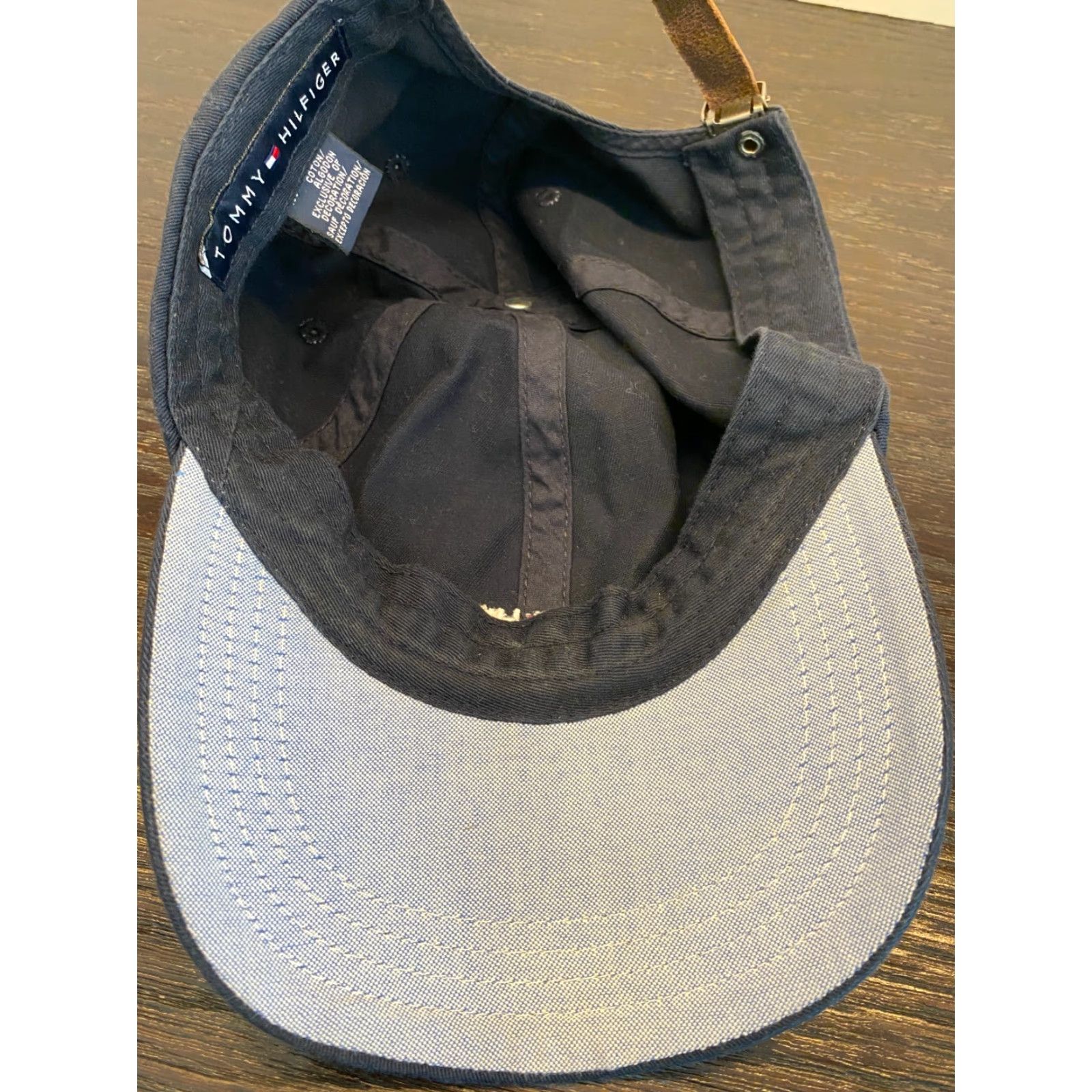 Tommy Hilfiger Tommy Hilfiger Hat Adult One Size Blue Adjustable Twill Embroidered Strapback Mens Size ONE SIZE - 6 Thumbnail