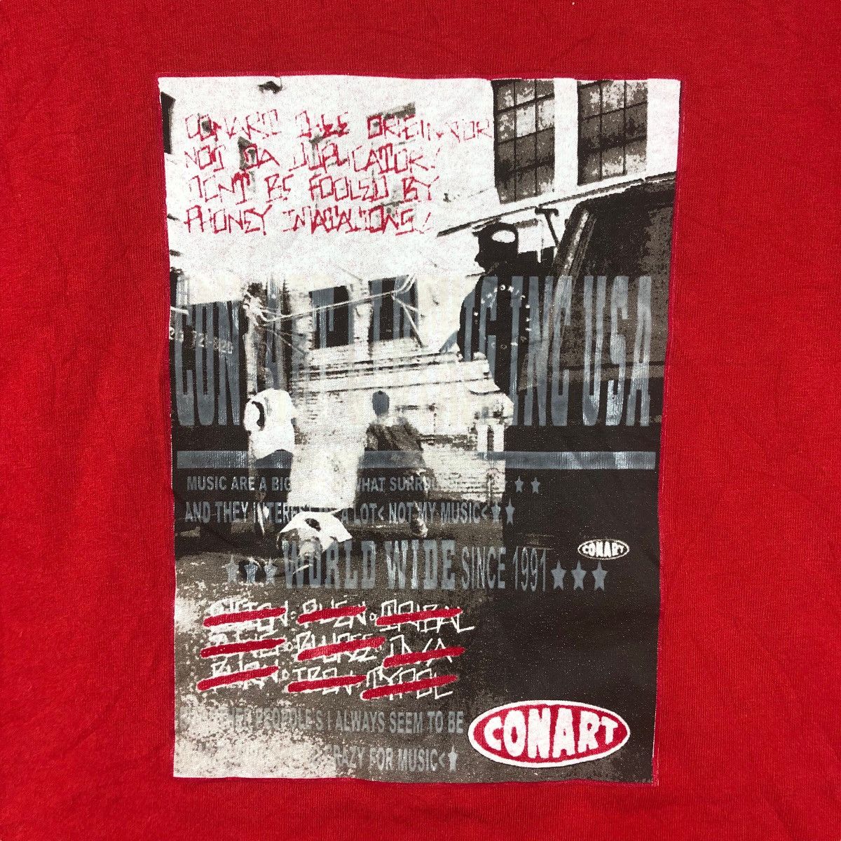 Vintage Vintage CONART HIP HOP RAP Graffiti Future Polic Tee Shirt Size US L / EU 52-54 / 3 - 3 Thumbnail