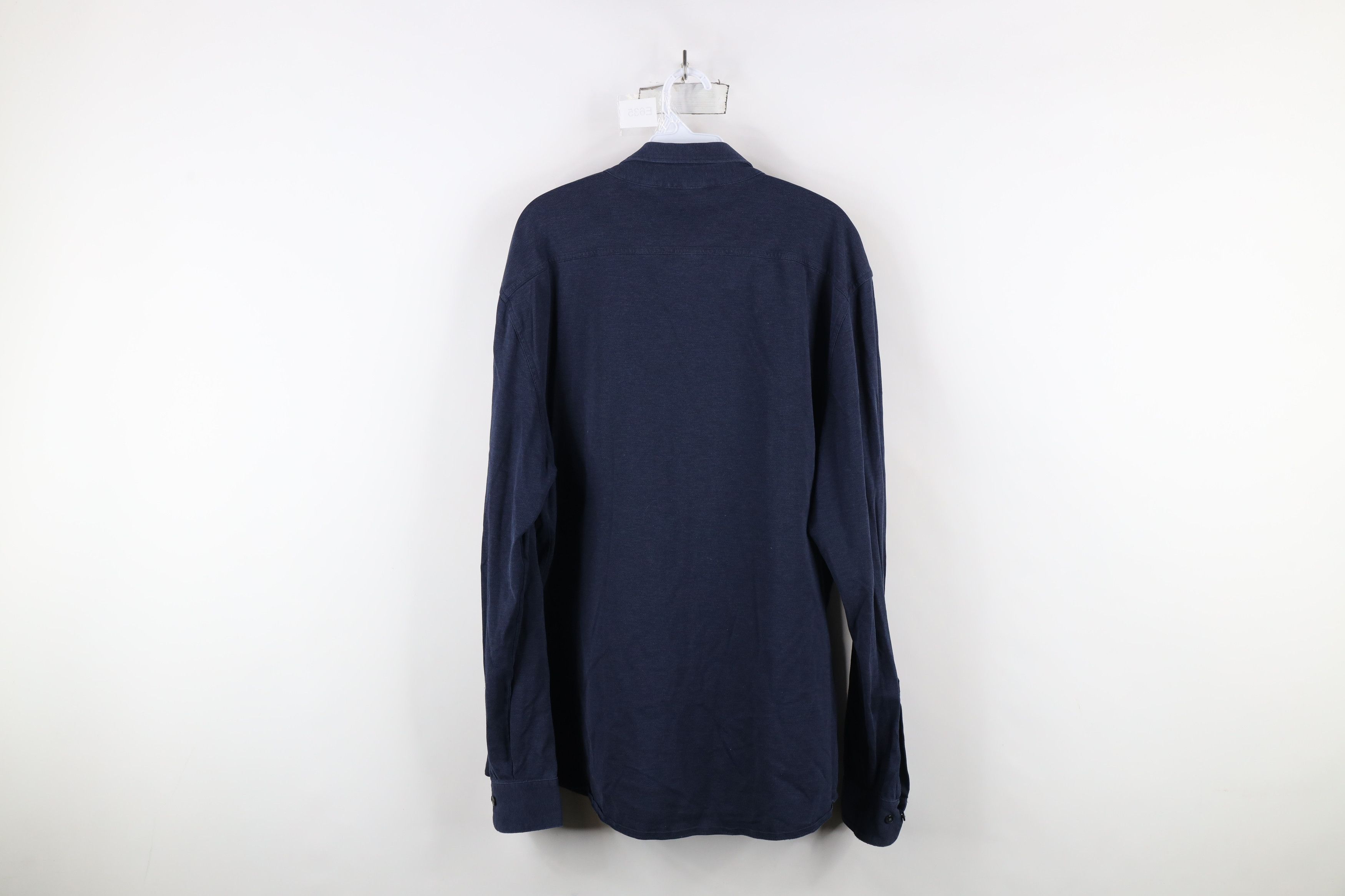Brooks Brothers × Vintage Brooks Brothers Pique Cotton Collared Button Down Shirt Blue Size US XL / EU 56 / 4 - 7 Thumbnail