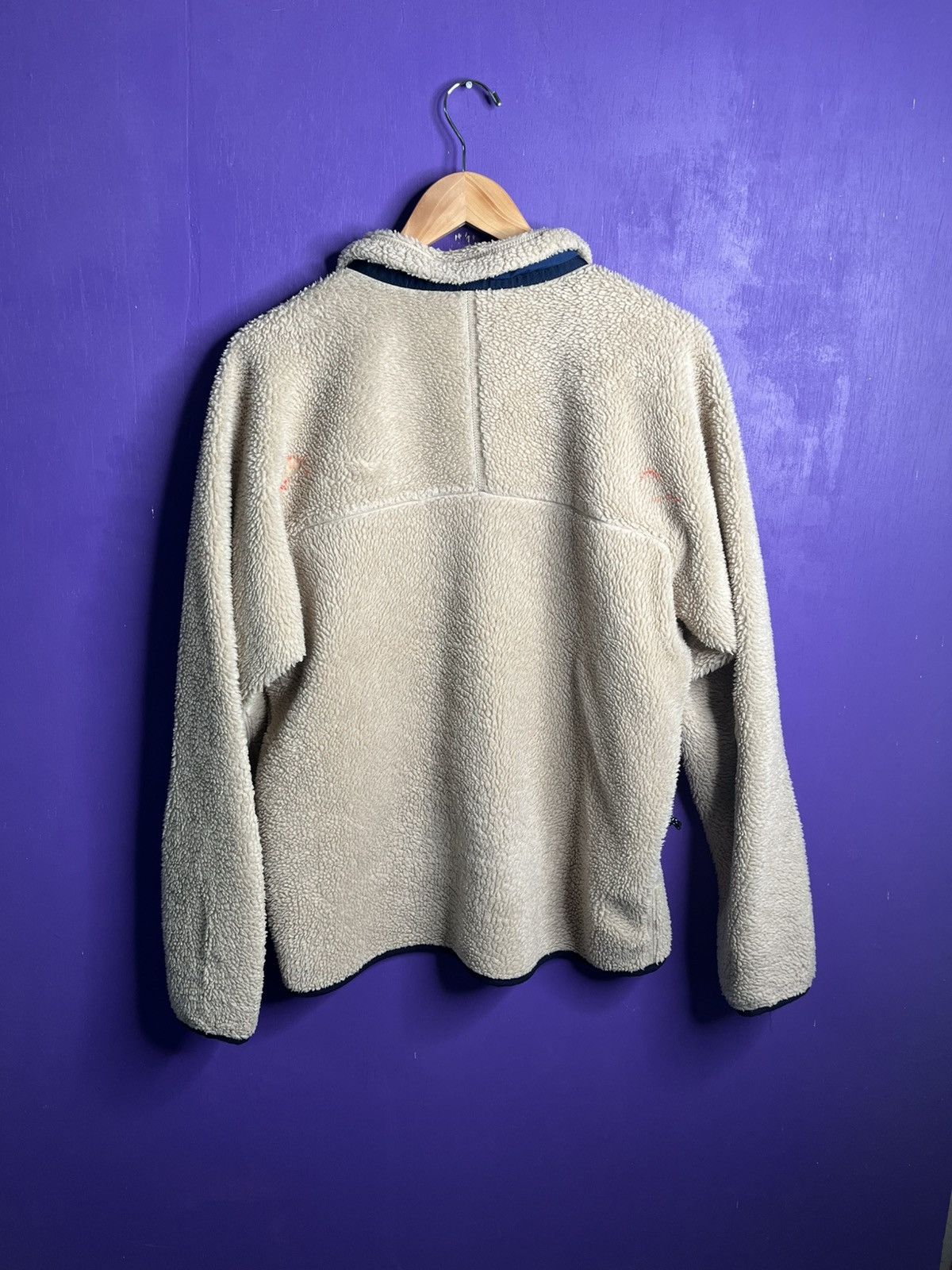 Patagonia × Vintage Vintage 90s Patagonia deep pile tan fleece jacket Size US L / EU 52-54 / 3 - 2 Thumbnail