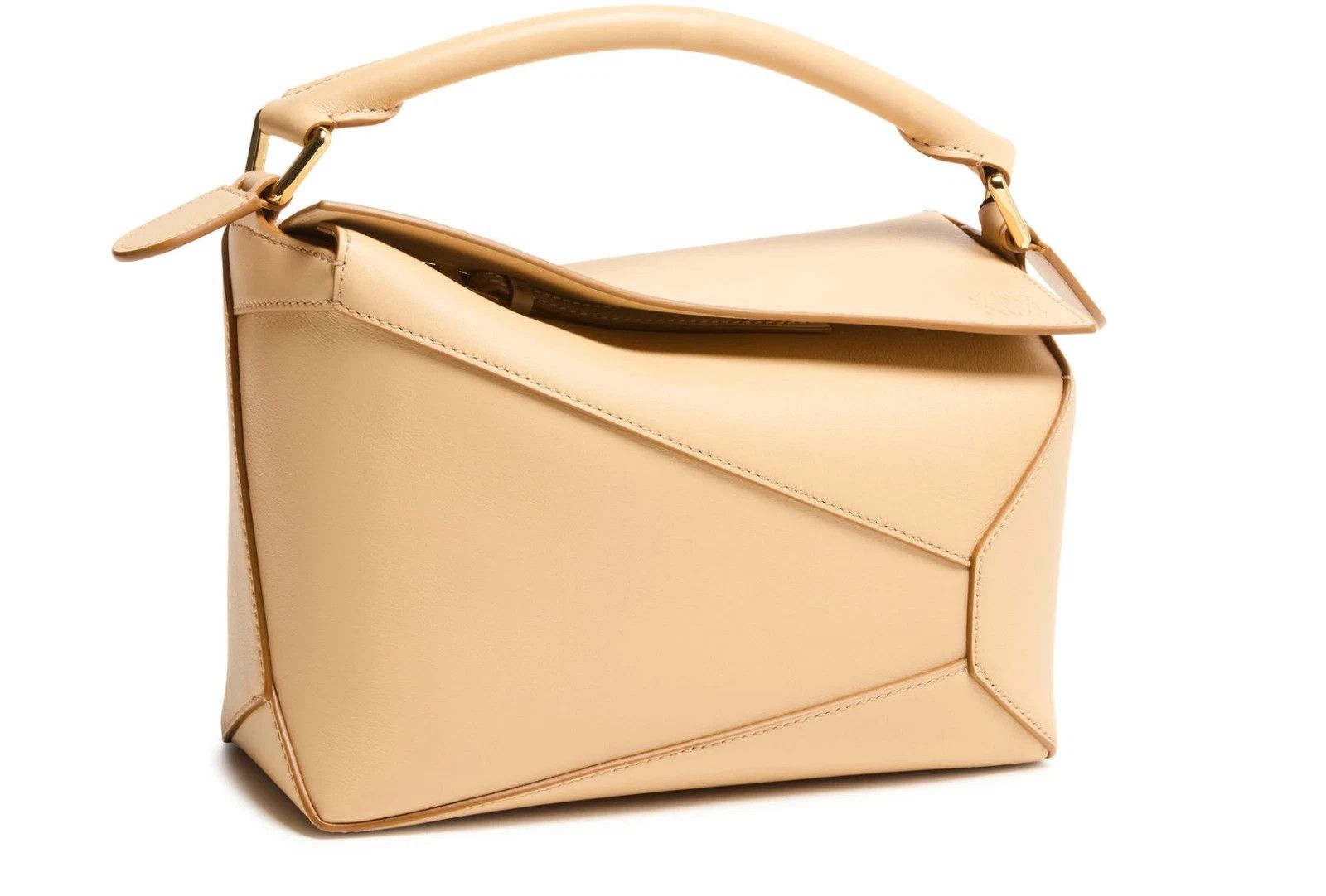 Loewe LOEWE Puzzle Small Edge Silk Beige Leather Handbag Size ONE SIZE - 2 Thumbnail