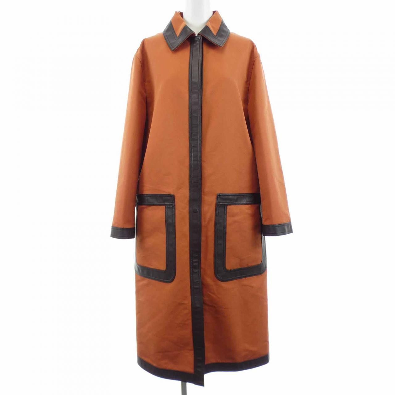 Hermes Hermes Hermes Double Slit Trench Coat Textile Outerwear DUTY FREE for USA Size ONE SIZE - 1 Thumbnail