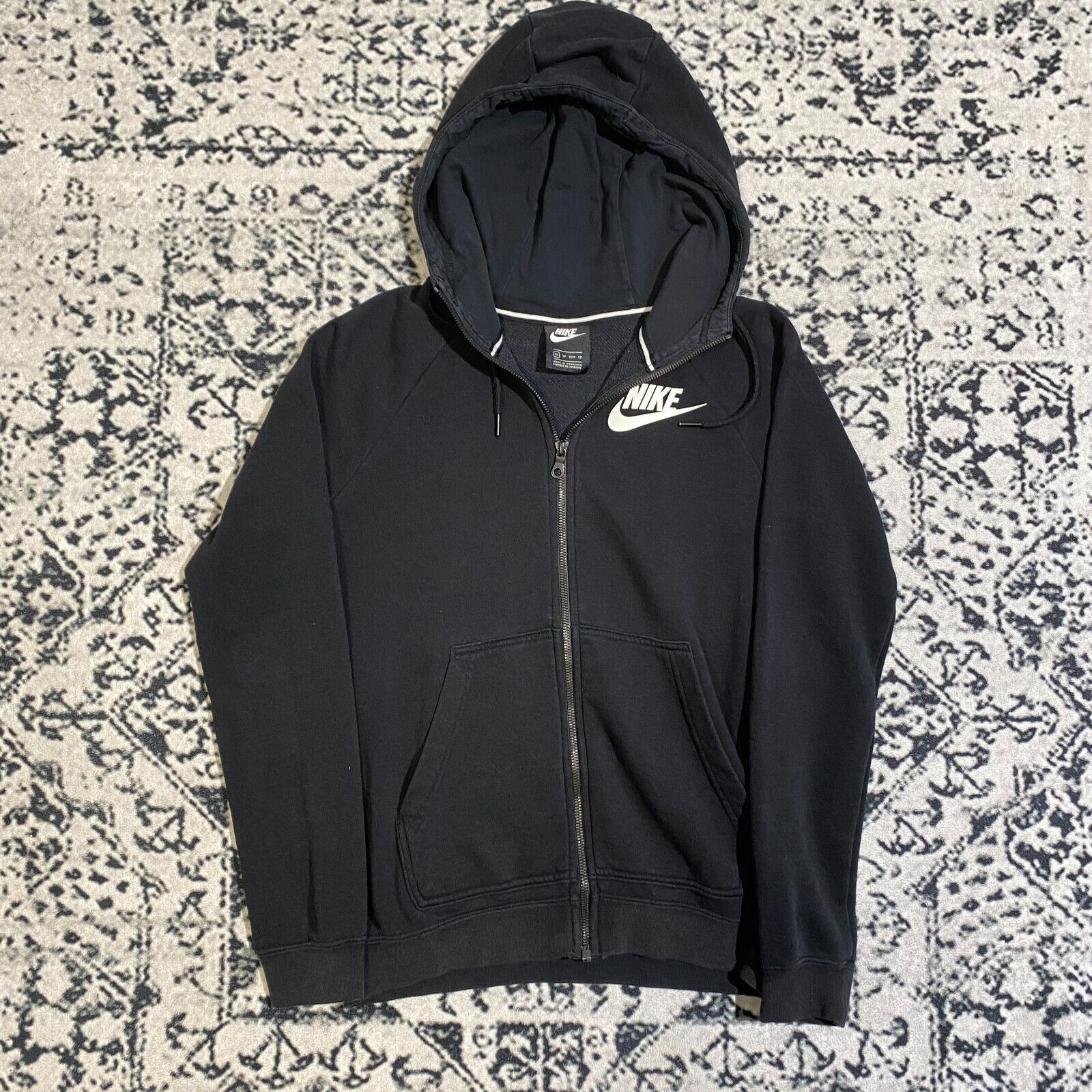 Nike × Vintage Vintage Nike Black Cotton Hoodie Size XS Archive Sport Size US XS / EU 42 / 0 - 1 Thumbnail