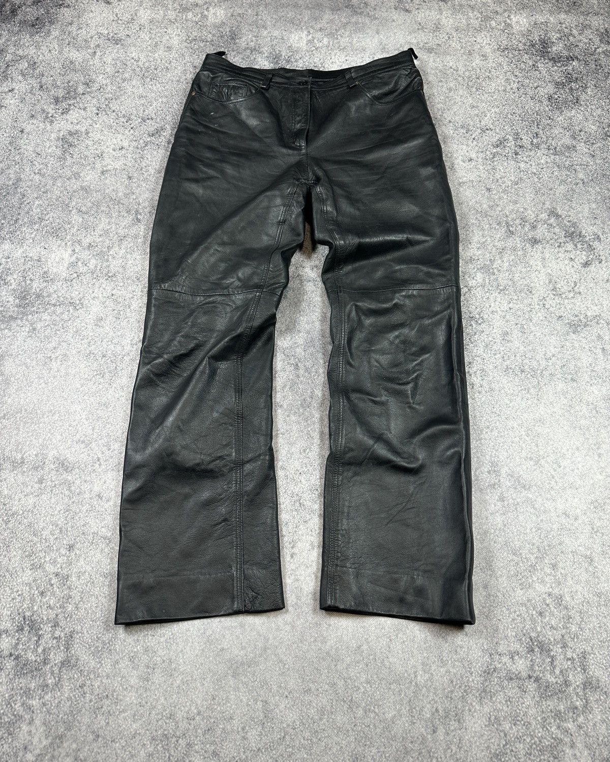 Genuine Leather Y2K Vintage Leather Pants Opium Style Alt Biker USA Rare M Size US 31 - 2 Thumbnail
