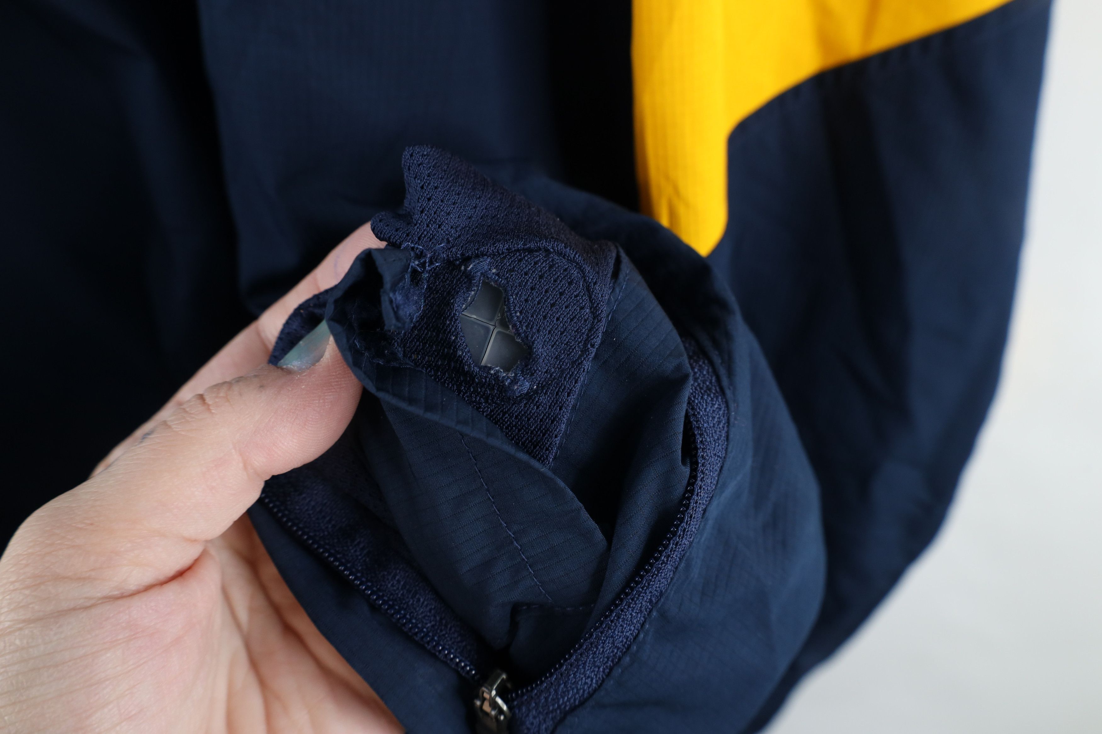 Nike × Vintage Vintage Nike Storm Fit Mini Swoosh Half Zip Jacket Blue Size US XXL / EU 58 / 5 - 11 Thumbnail