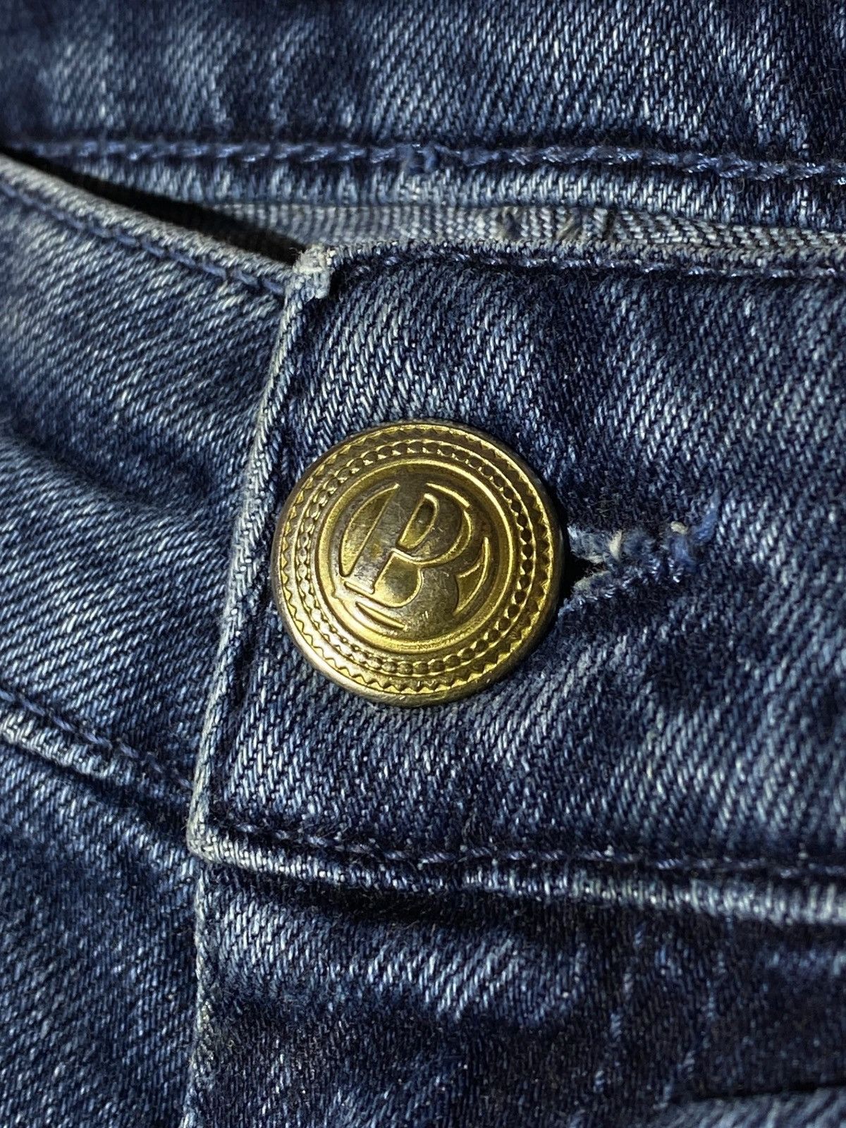 Pierre Balmain 🔥 PIERRE BALMAIN MOTO BIKER DENIM Y2K RARE DISTRESSED JEANS Size US 34 / EU 50 - 14 Thumbnail