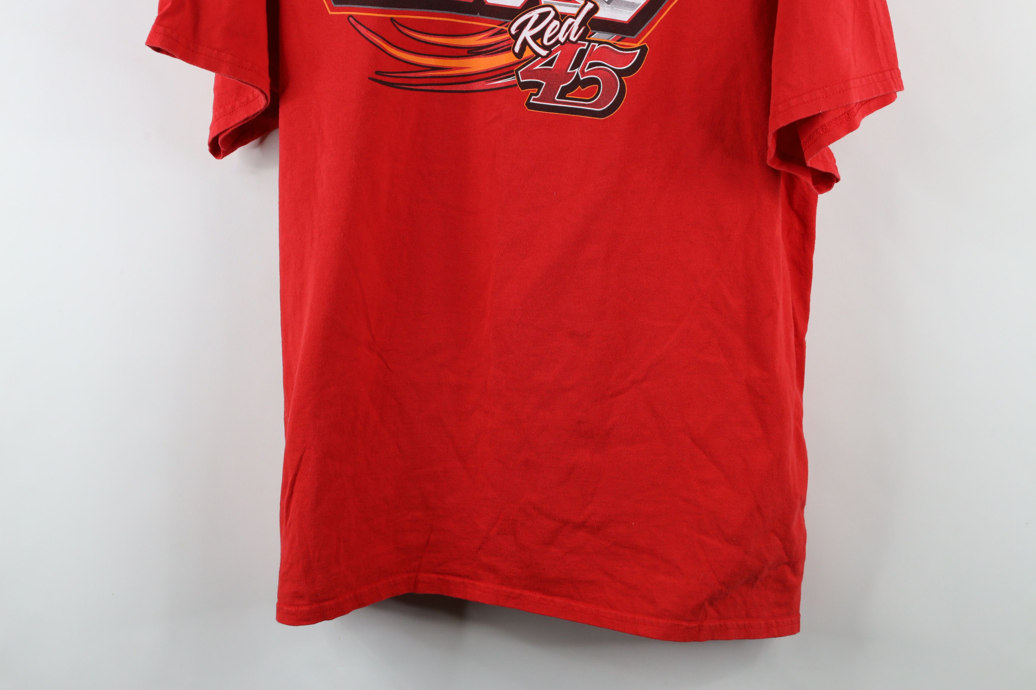 Vintage Vintage Y2K Streetwear Red 45 Car Racing Tribal T-Shirt Red Size US XXL / EU 58 / 5 - 3 Thumbnail