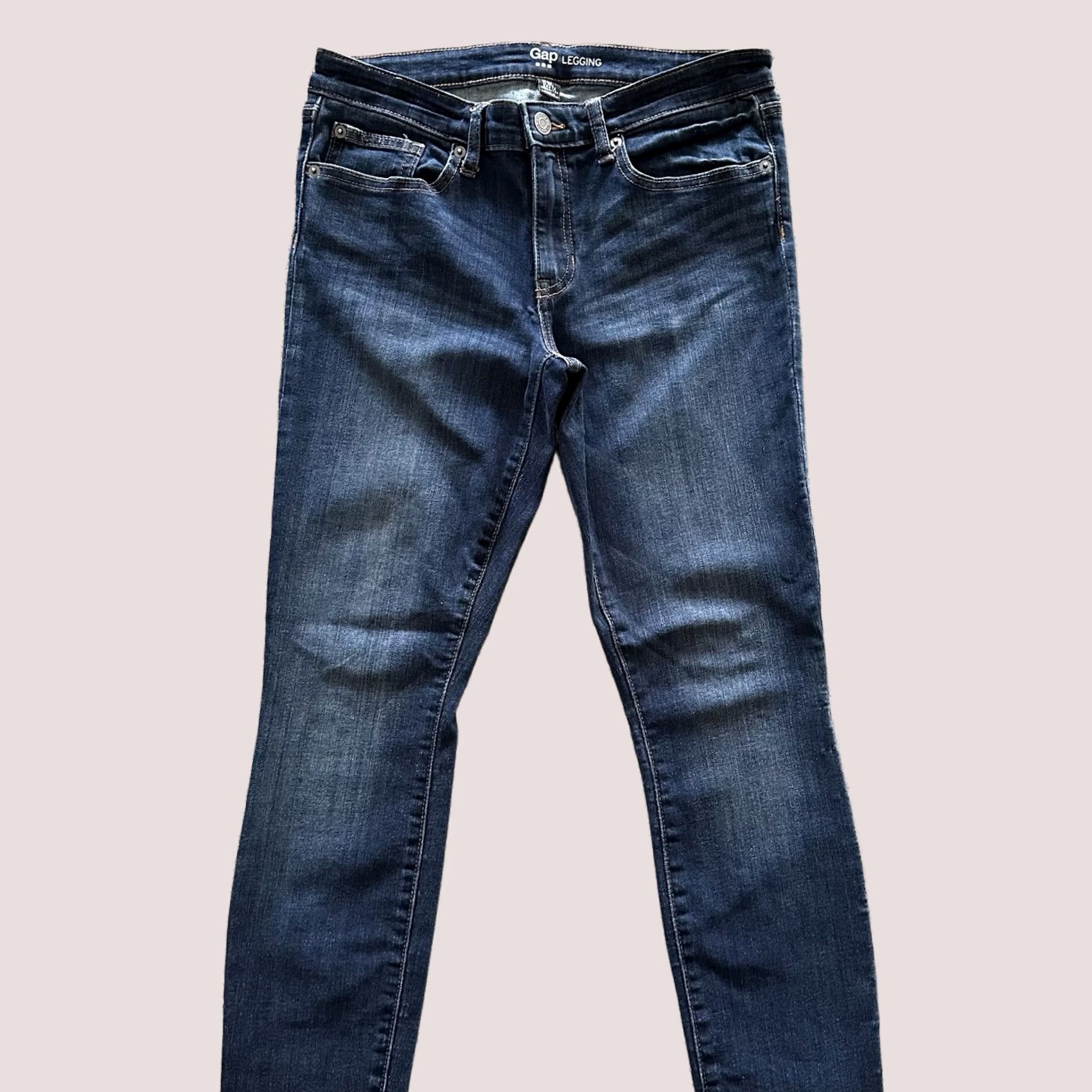 Gap Gap Jeans Skinny Mid Rise 28x28 Blue 6 Womens Denim Stretch Pocket 5-Pocket Design Legging Slim Size 28" / US 6 / IT 42 - 1 Thumbnail