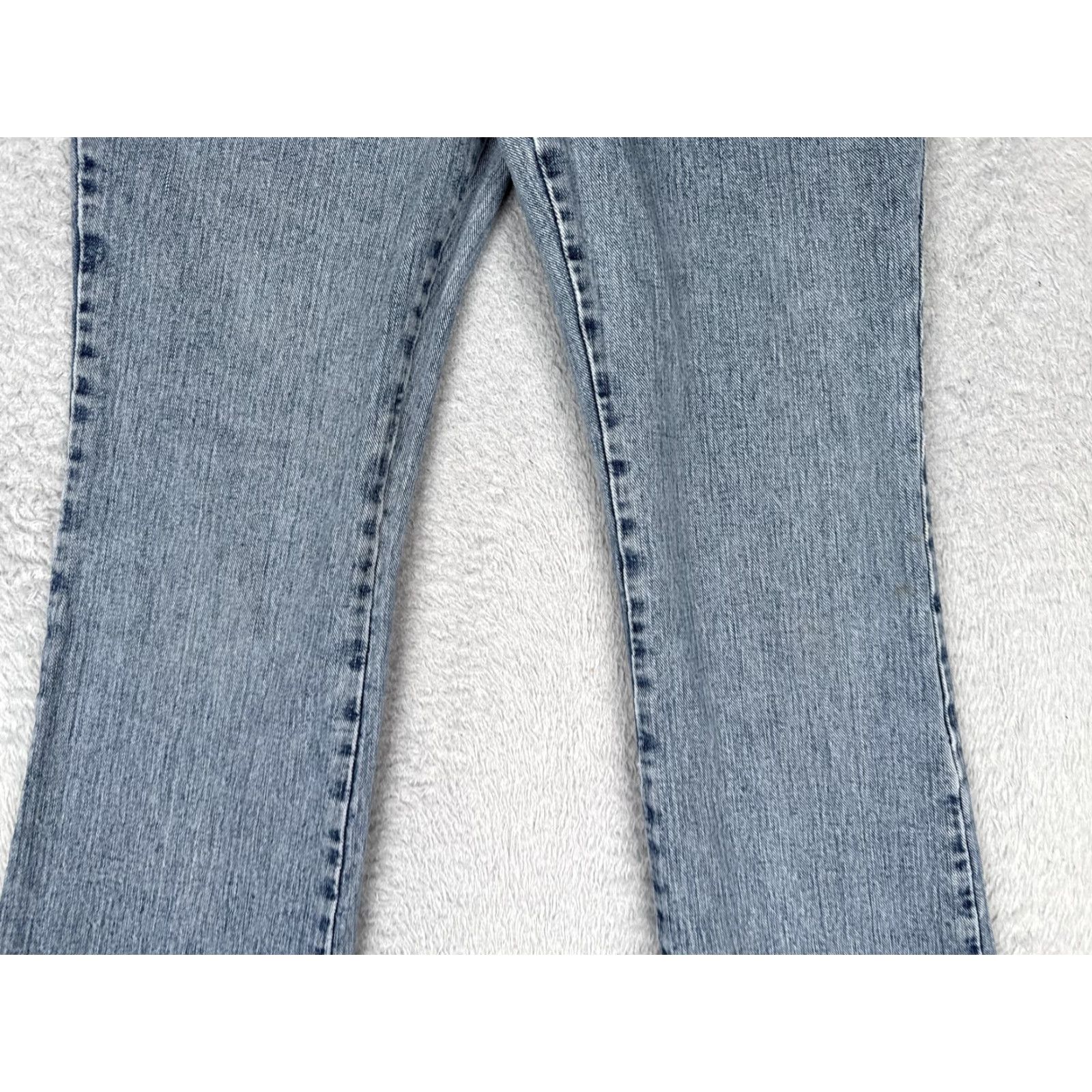 Express Express Jeans Womens Juniors 7/8 Blue Light Wash High Rise Flared Rigid Denim Jeans Size 28" / US 6 / IT 42 - 3 Thumbnail