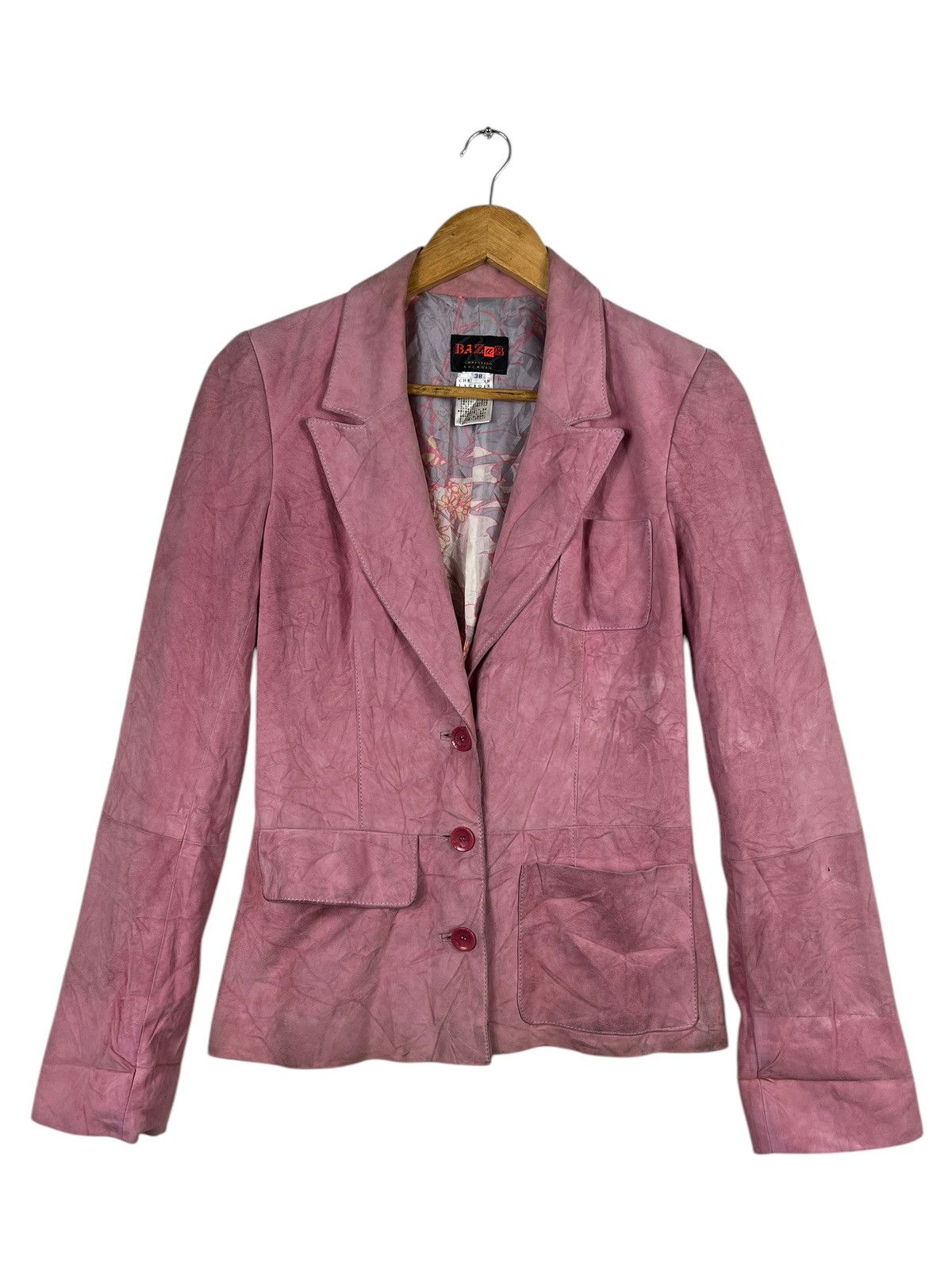 Christian Lacroix 💥 Bazar Christian Lacroix Paris Leather Blazer Size S / US 4 / IT 40 - 5 Thumbnail