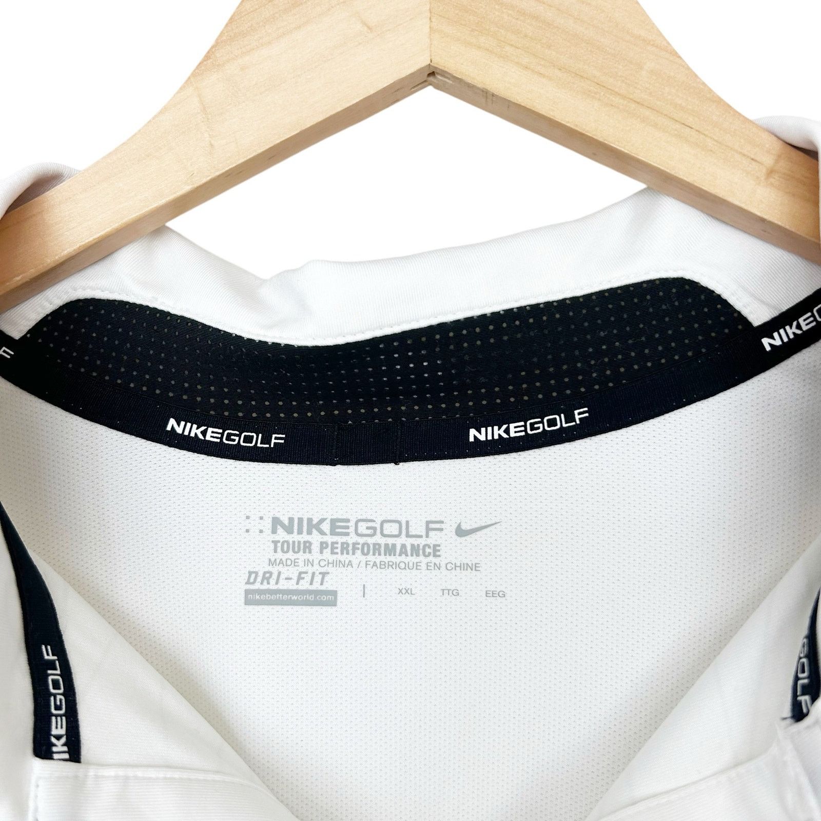 Nike Nike Golf Tour Performance White Short Sleeve Polo Sz XXL Size US XXL / EU 58 / 5 - 2 Thumbnail