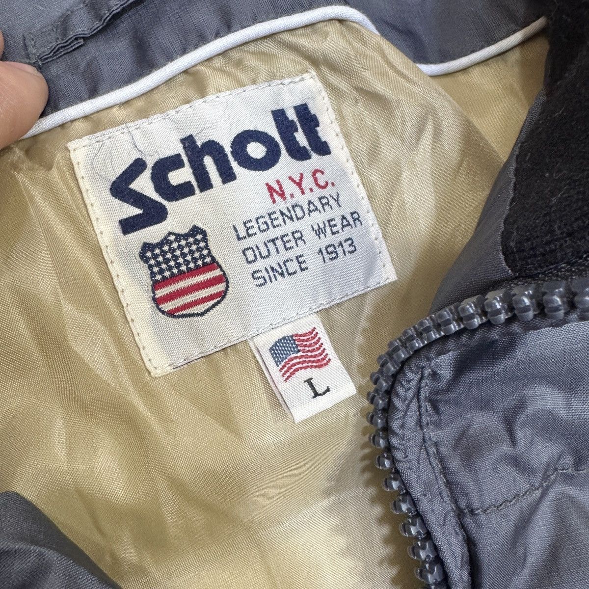 Schott Schott NYC Mens Winter Bomber Jacket L size Size US L / EU 52-54 / 3 - 5 Thumbnail