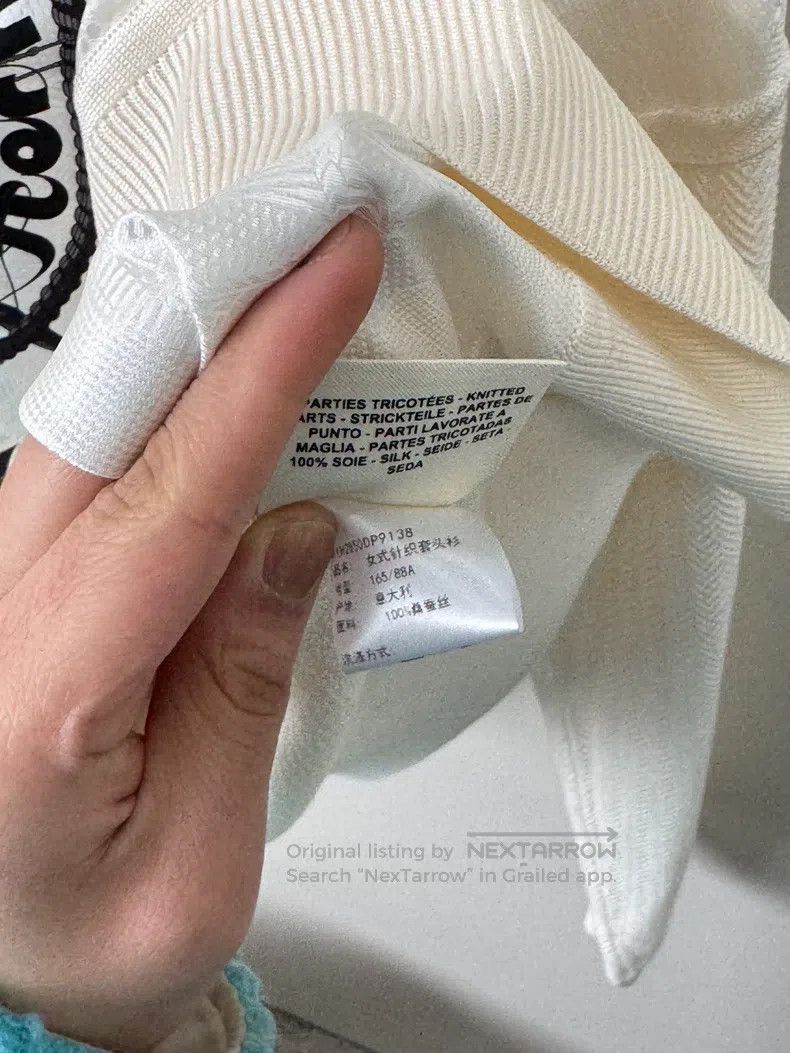 Hermes Hermes Off-white Silk Long-sleeve Top / T-shirt / Hoodie Size XS / US 0-2 / IT 36-38 - 7 Thumbnail